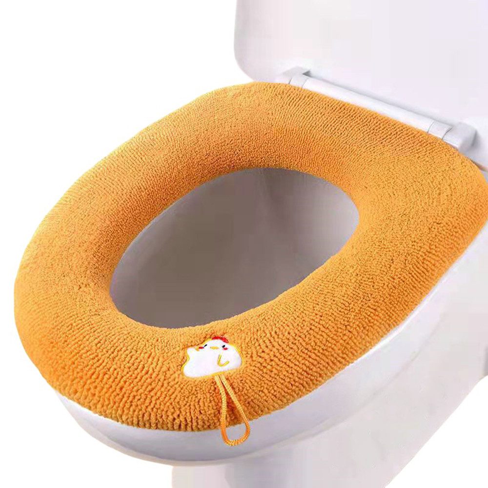 Zaewry Dusch-WC-Sitz 2 Stück Toilettensitzbezug Waschbar mit Griff weiche WC Deckelbezug