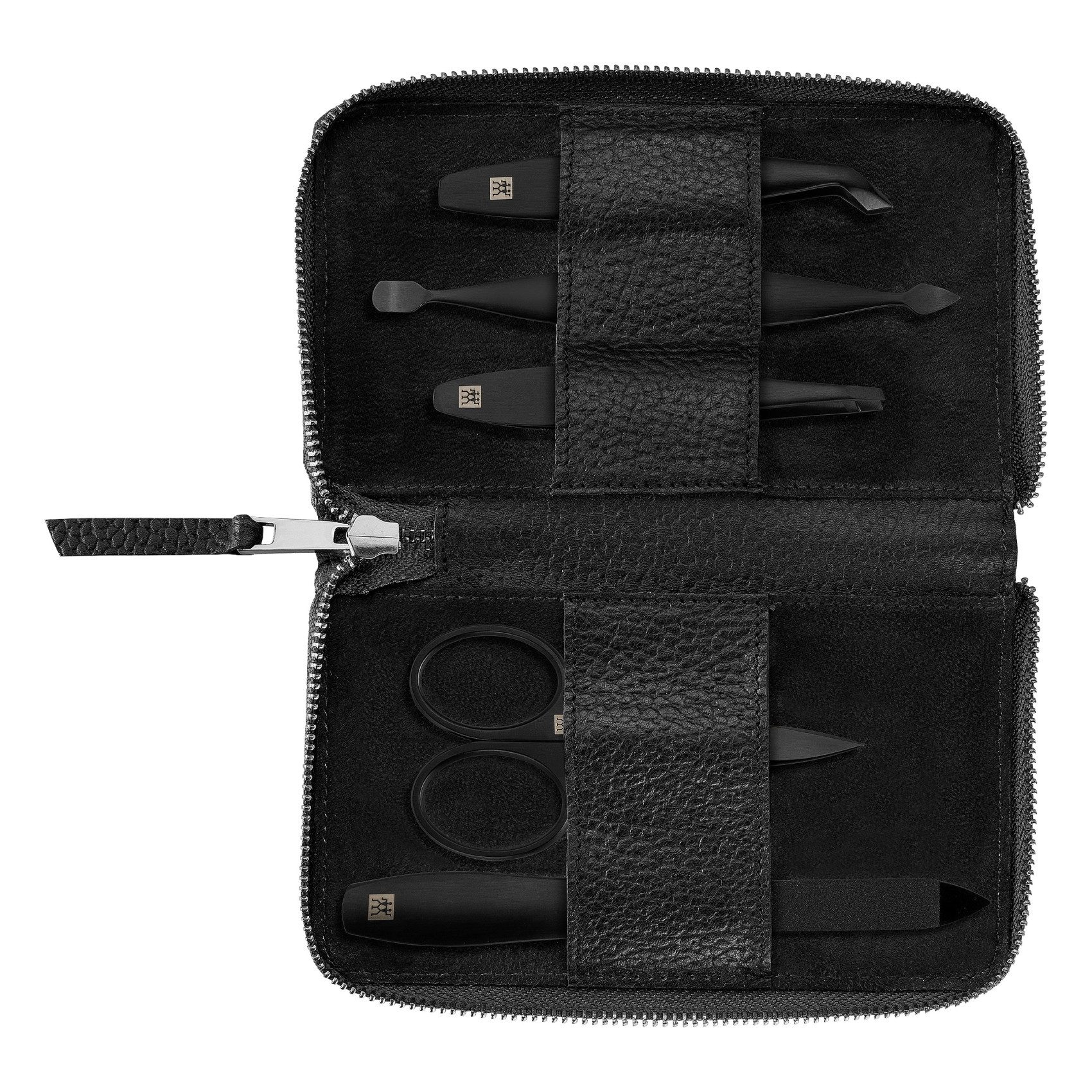 Zwilling Maniküre-Pediküre-Set Zwilling Maniküre Pediküre Set 5tlg. mit Nagelschere, Leder, schwarz, 5-tlg.