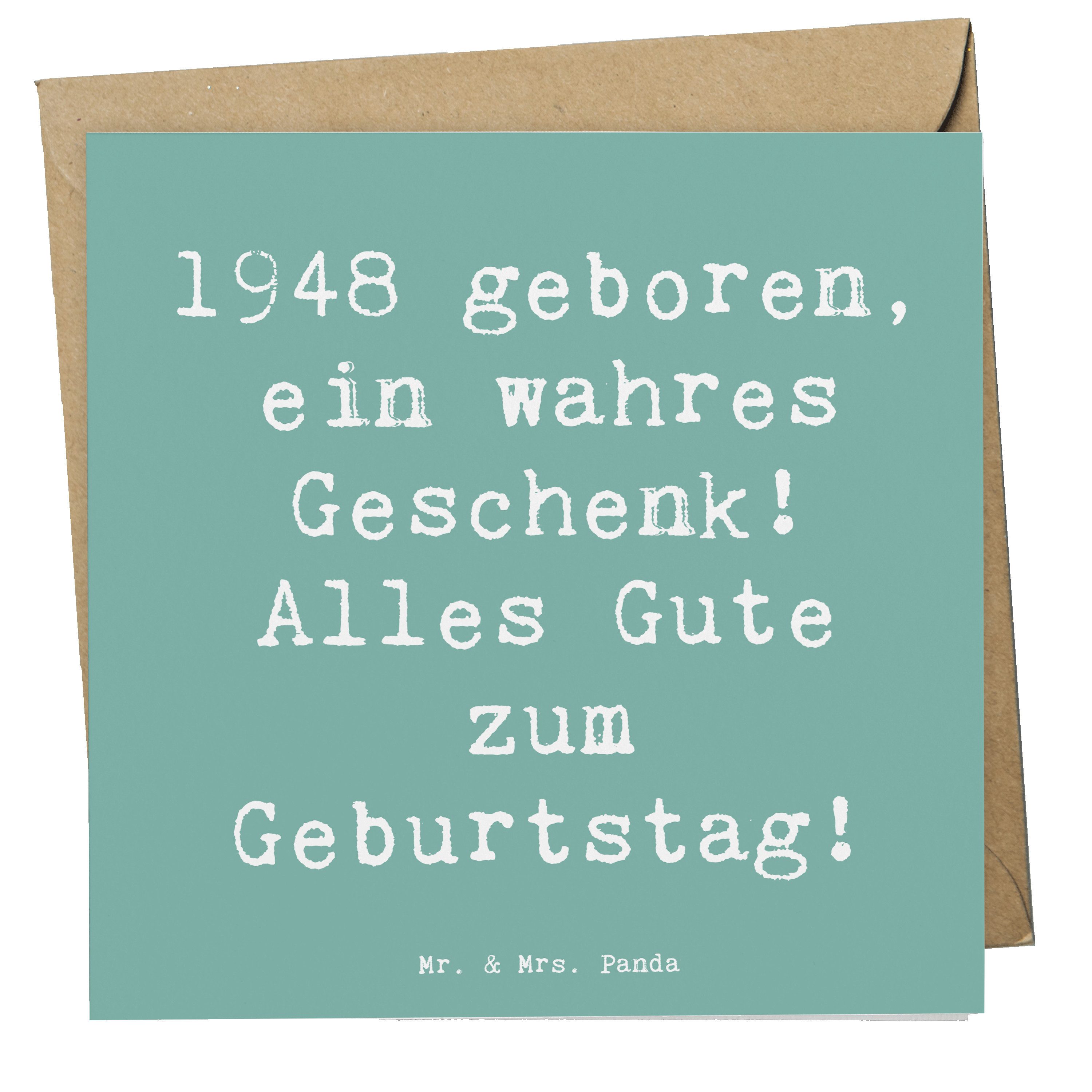 Grußkarte 1948 Geburtstag - Meeresbrise - Geschenk, ein wahres Geschenk, Geburt