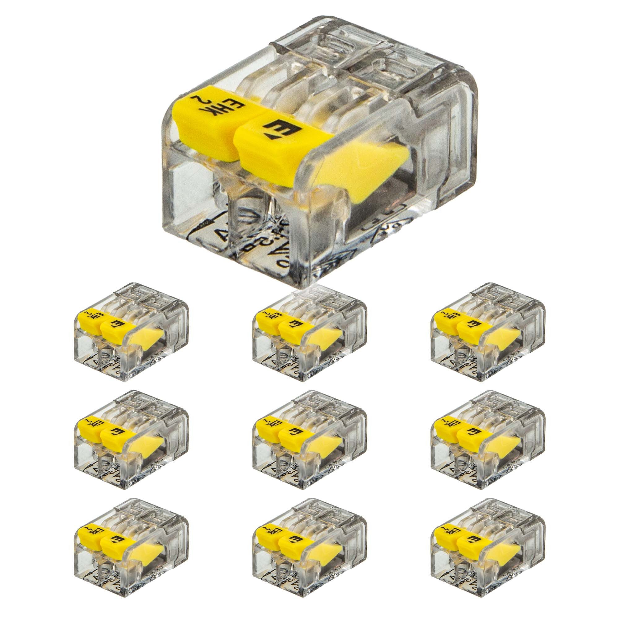 ELTROPA Klemmen Steckklemme (10 Stück) für 2 flexible & Massivleiter 0,2 bis 2,5 mm²