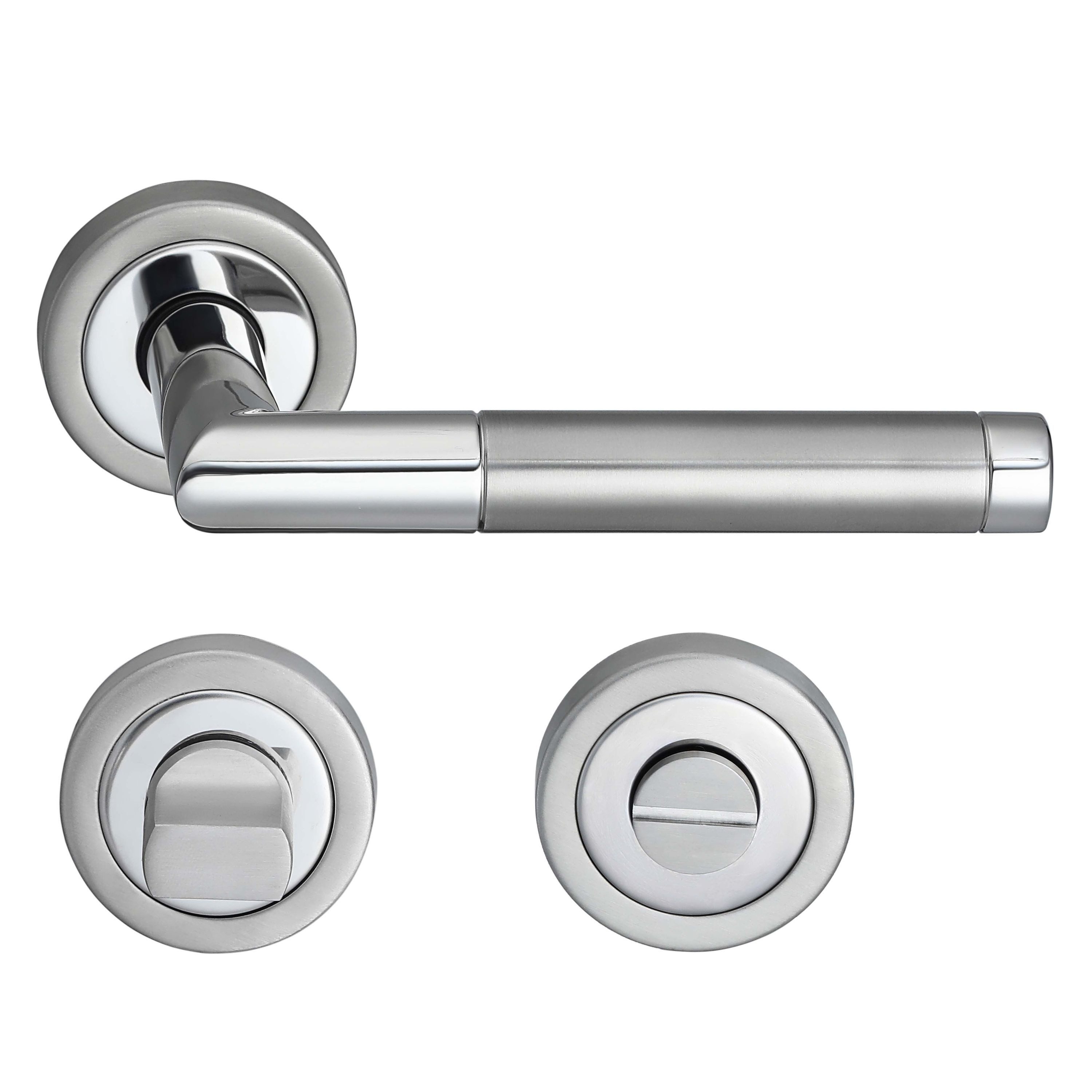 MeinTürgriff Drückergarnitur Nizza Edelstahl matt Türgriff für Innentüren R günstig online kaufen