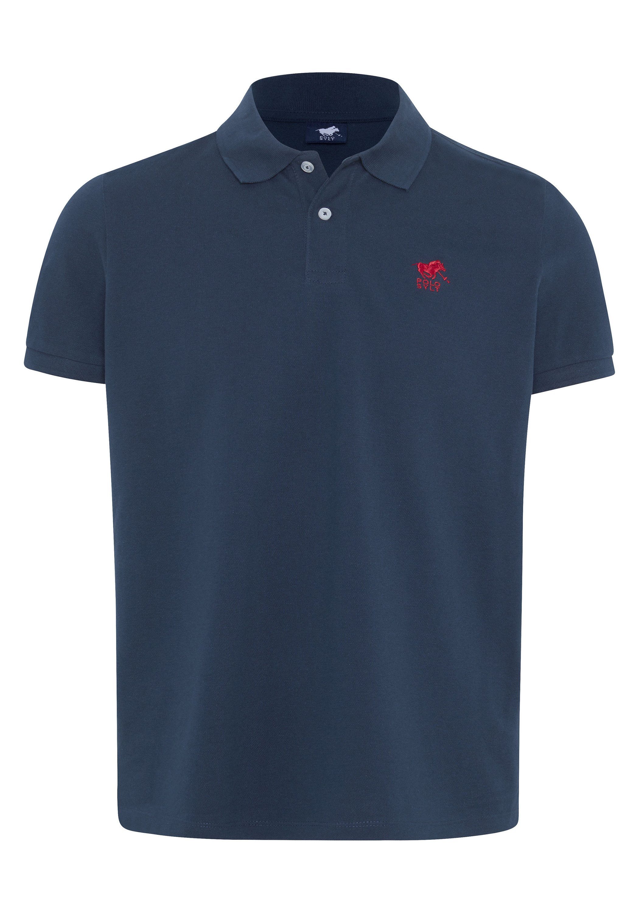 Polo Sylt Poloshirt mit Label-Stickerei