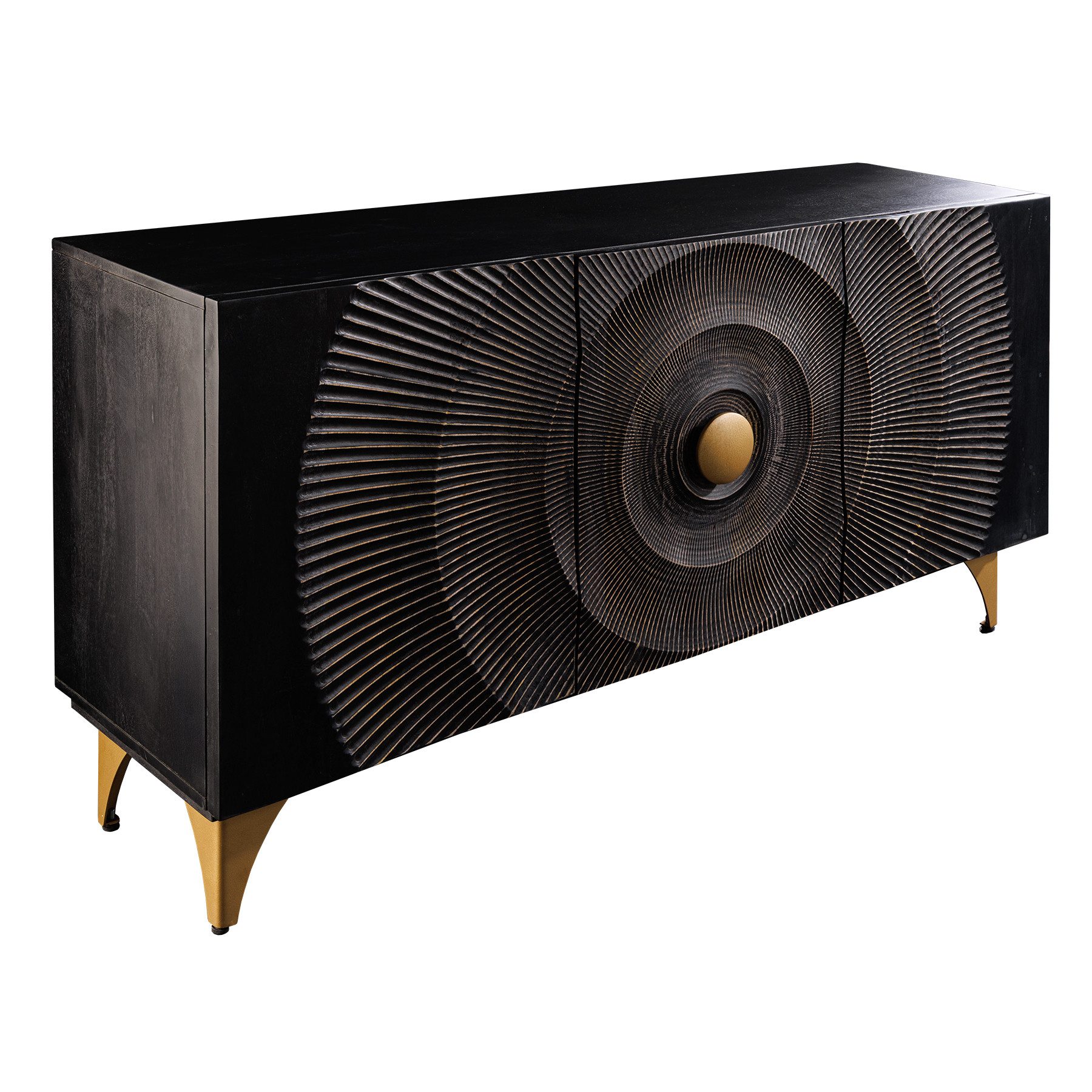 riess-ambiente Sideboard GOLDEN SUNSET 140cm schwarz günstig online kaufen
