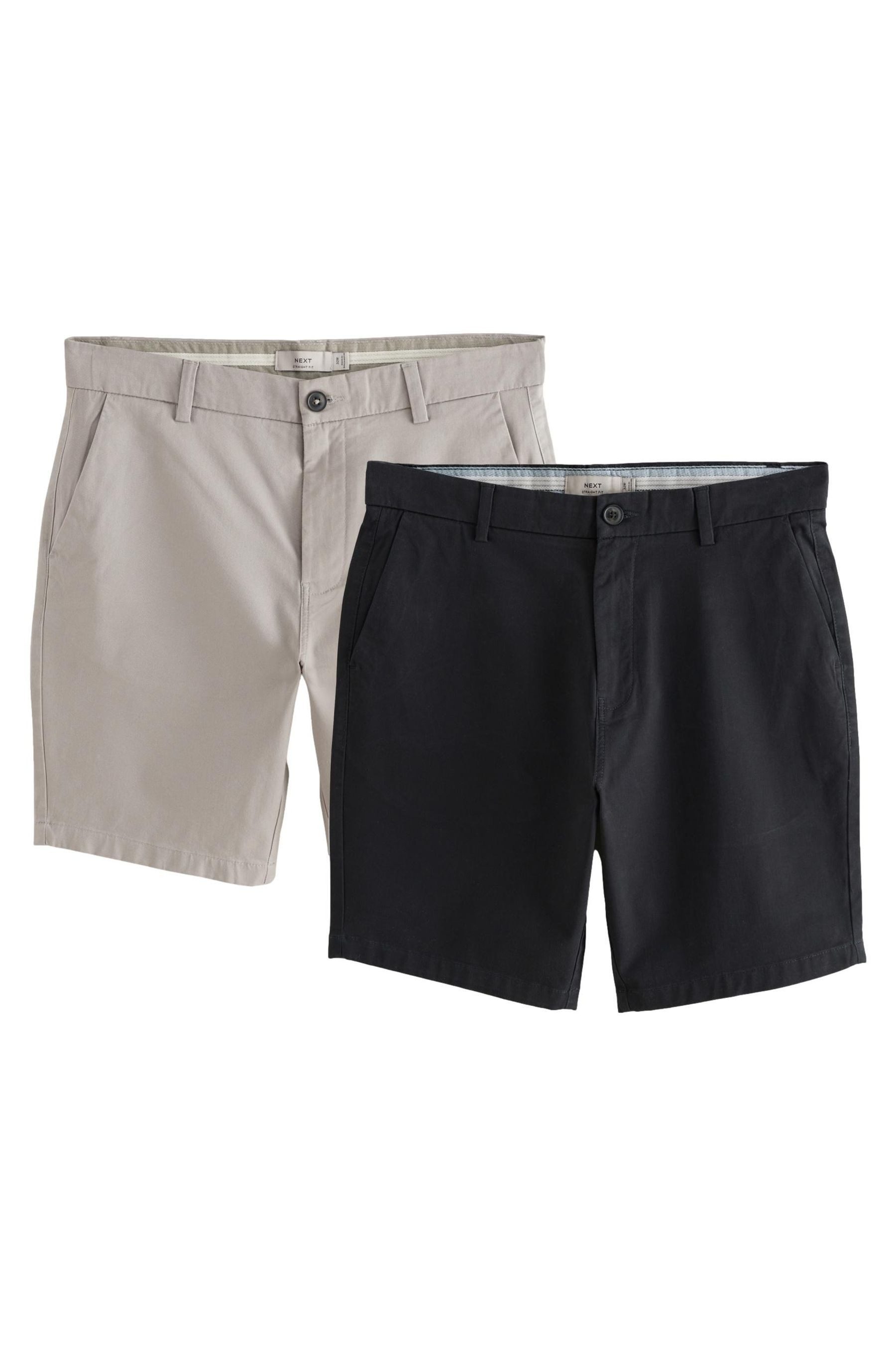 Next Chinoshorts Straight Fit Stretch-Chinoshorts, 2er-Pack günstig online kaufen