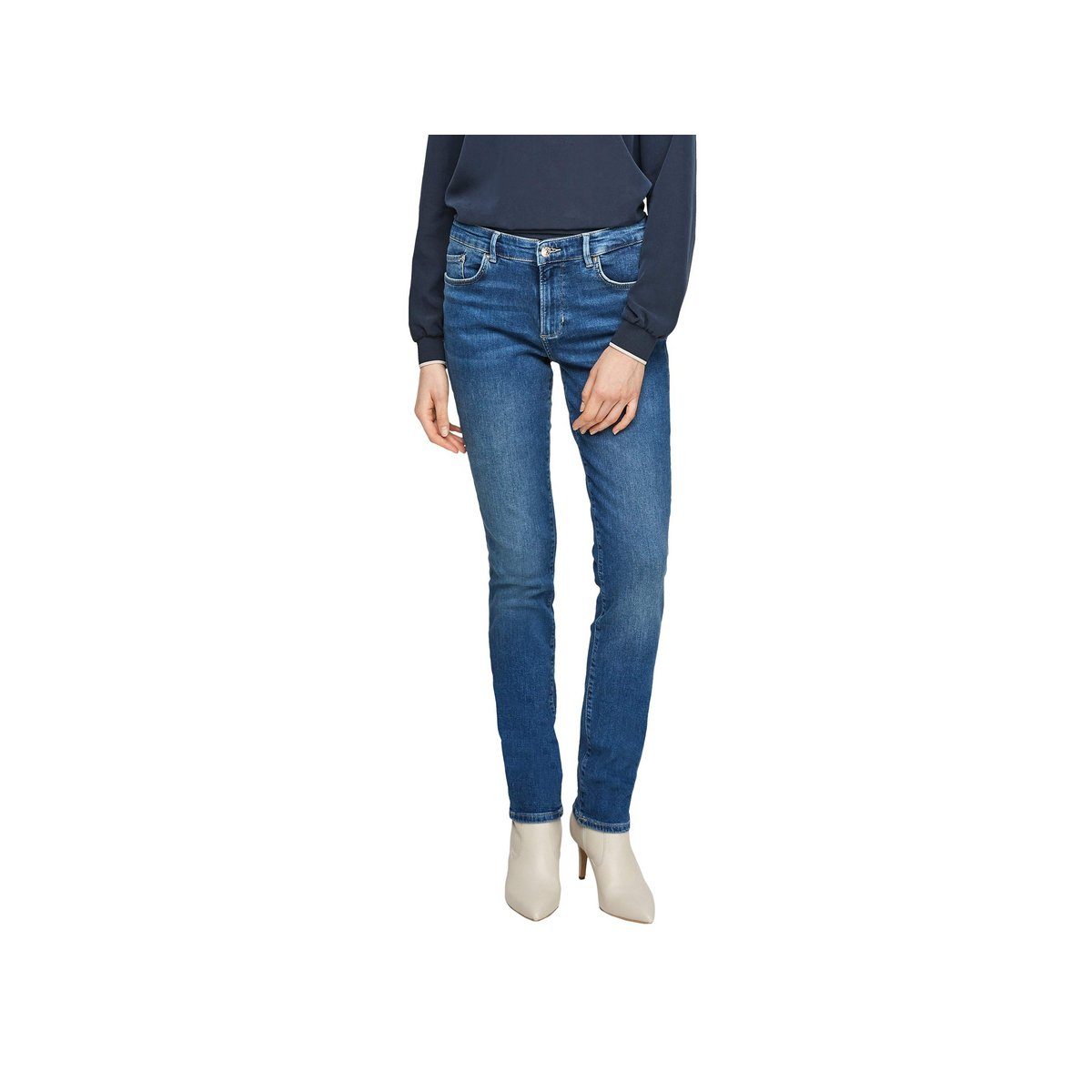 s.Oliver 5-Pocket-Jeans blau regular (1-tlg) | Straight-Fit Jeans