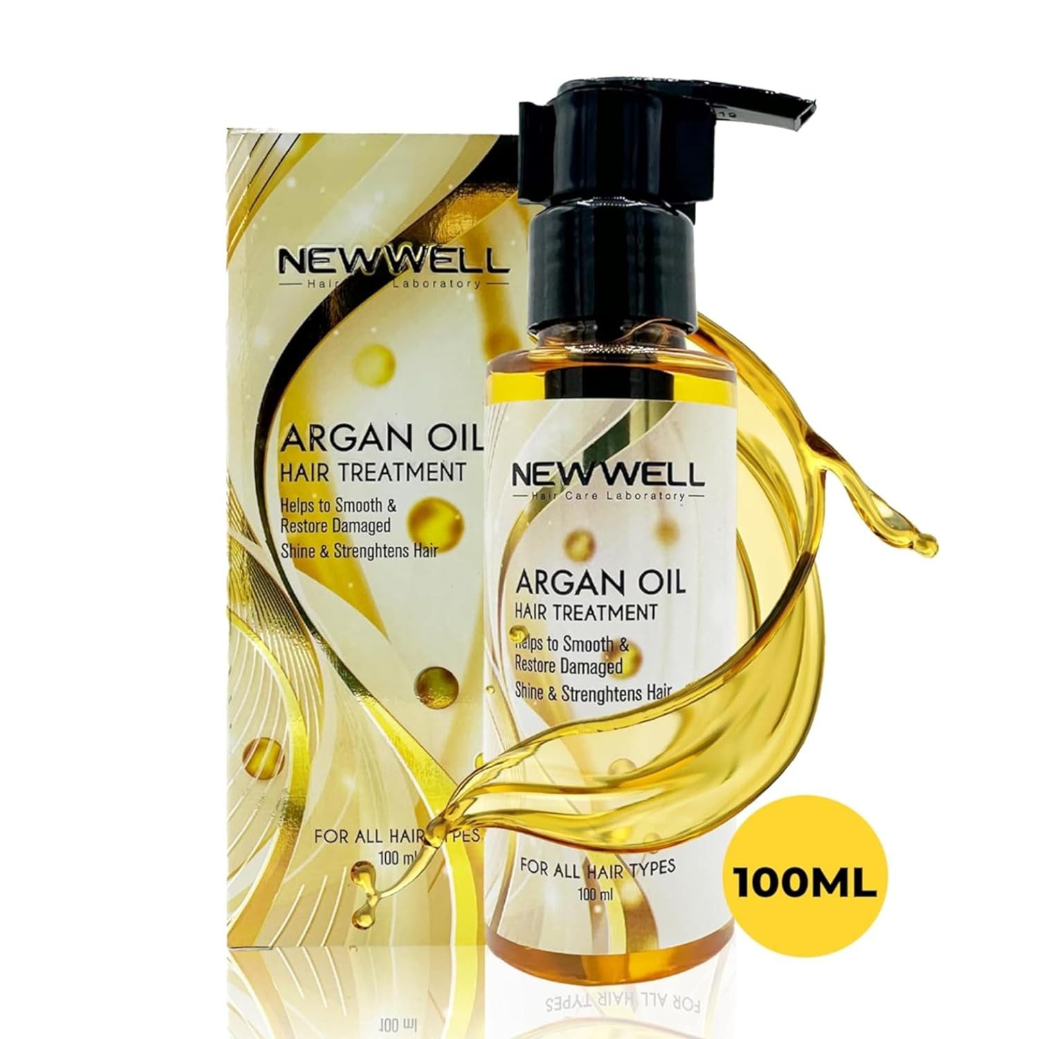 Newwell Haaröl Argan-Extrakt-Haarpflegeöl, Arganöl fördert bei regelmäßiger Anwendung die Haargesundheit.