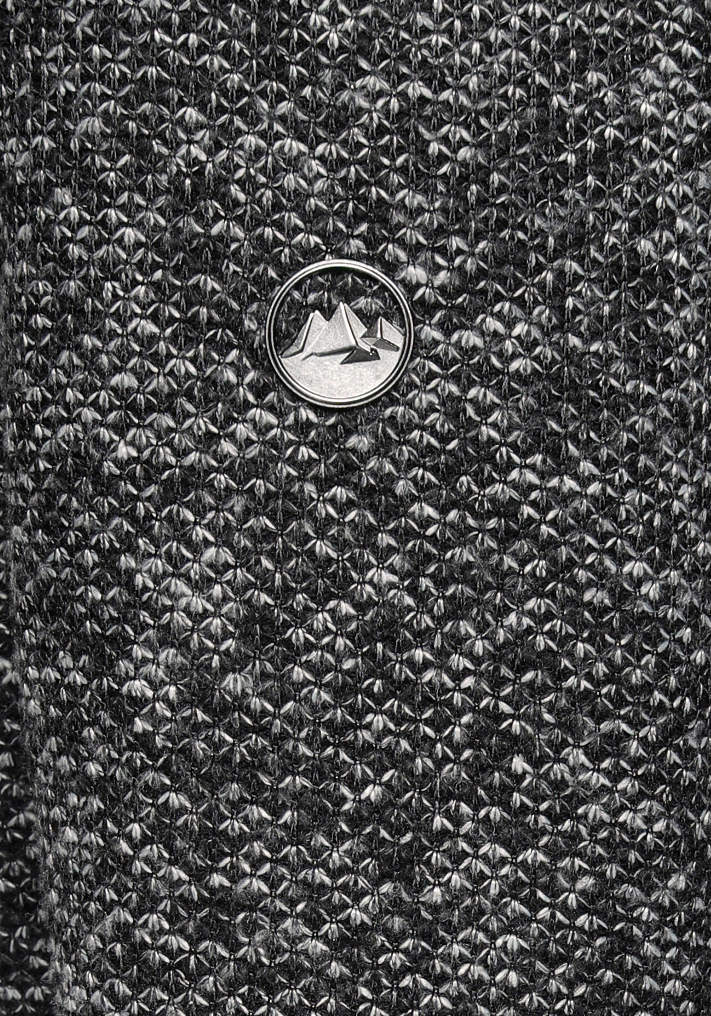 Polarino Strickmantel atmungsaktiv und wärmeisolierend. Strickoptik außen, Fleece innen.