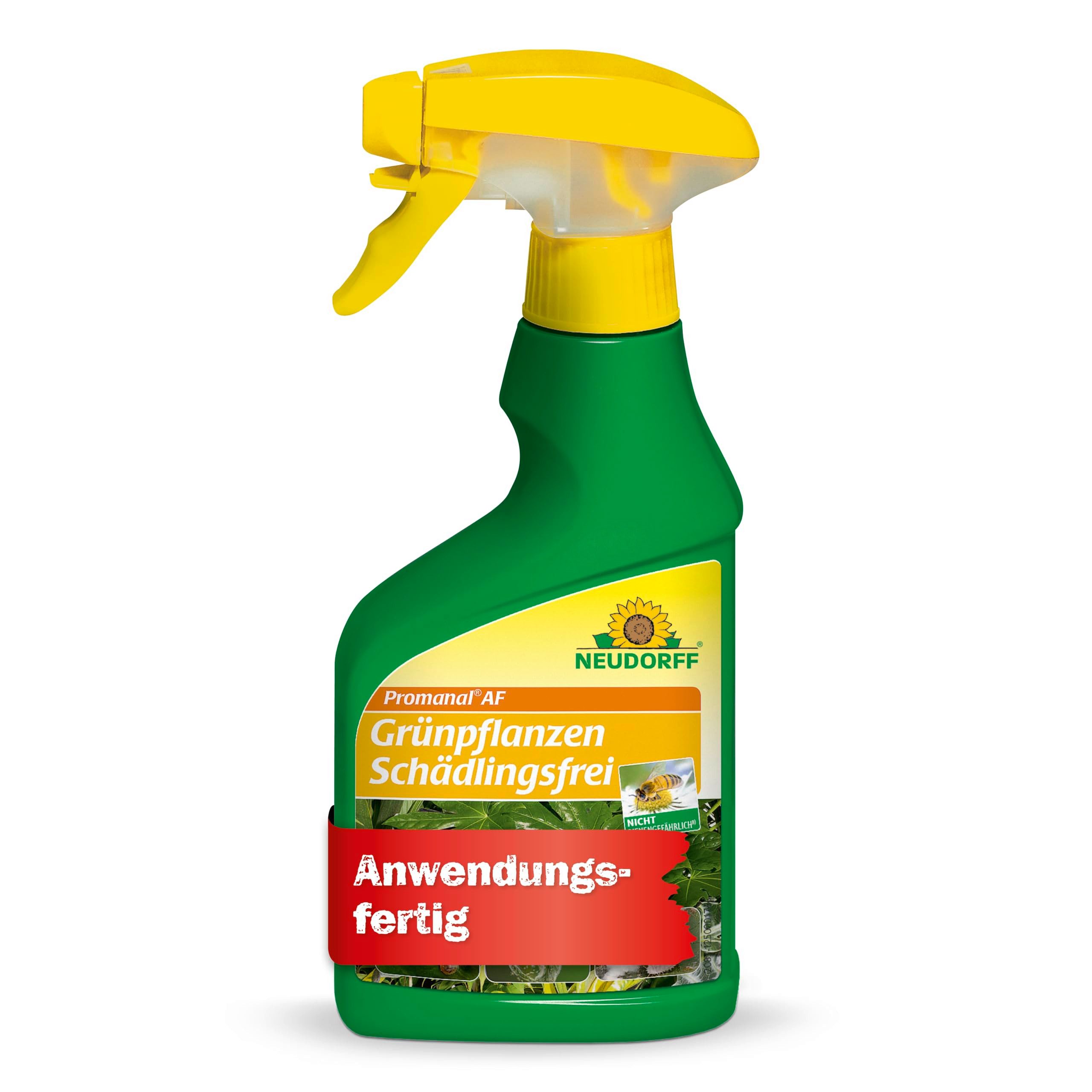 Neudorff Insektenspray Promanal AF GrünpflanzenSchädlingsFrei 250 ml, 0.25 l, Bekämpft Schild- und Wollläuse sowie Spinnmilben, an Grünpflanzen wie z.B. Ficus oder Palmen