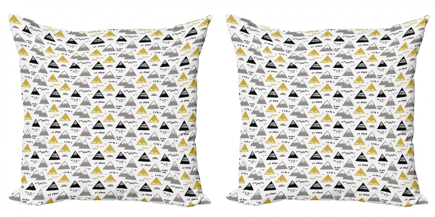 Triangles Accent Digitaldruck, Stück), (2 Abakuhaus Berg Modern Doppelseitiger Kissenbezüge Abstrakt