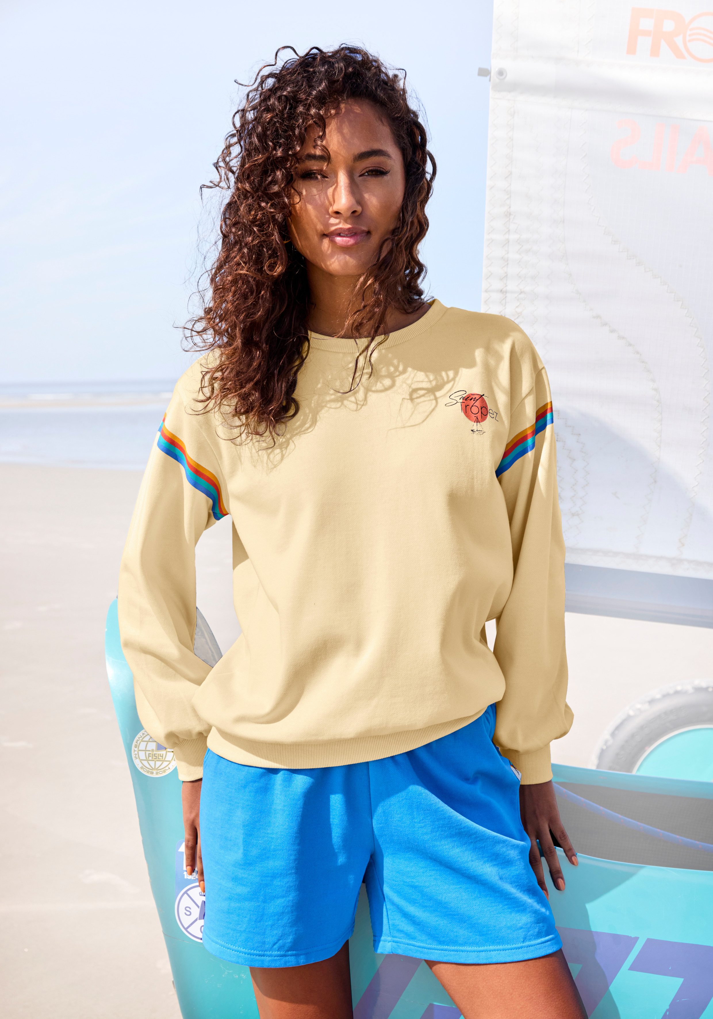 Bench. Loungewear Sweatshirt mit modischen Druck Details, Loungewear