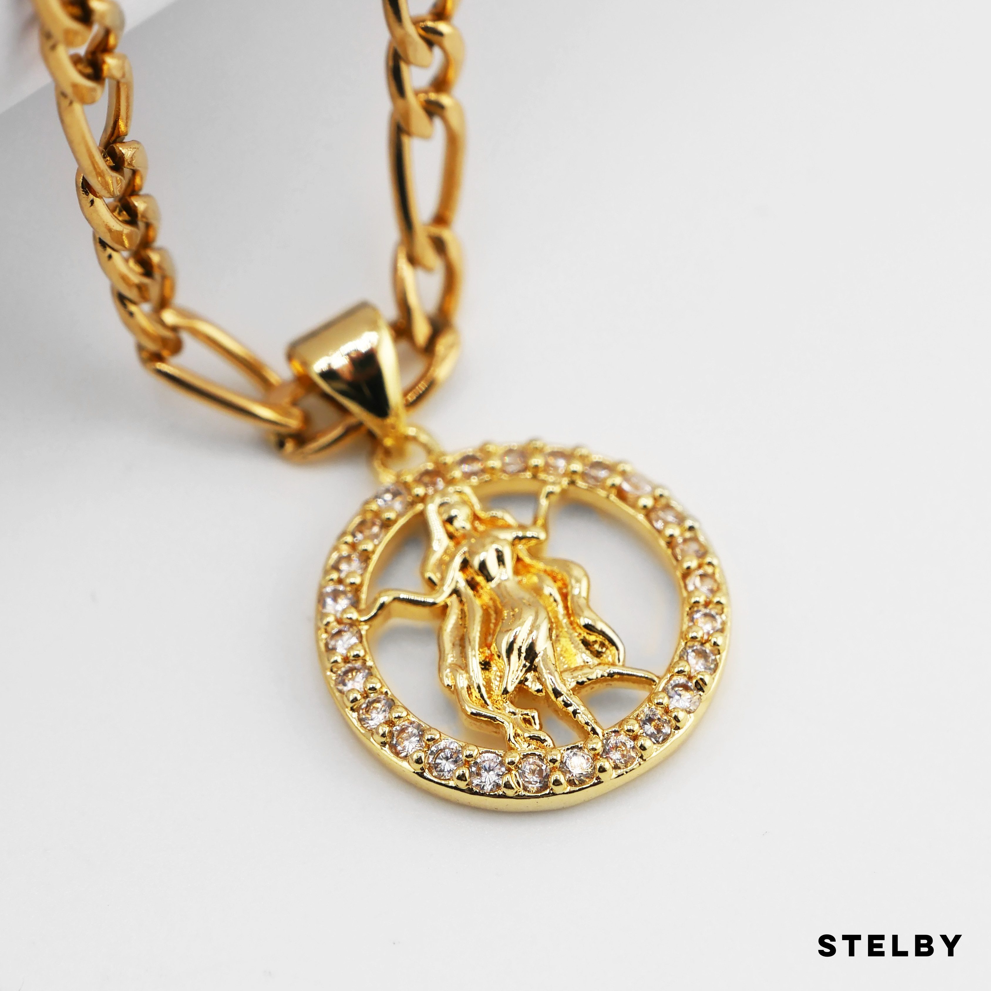 Stelby Kette mit Anhänger Sternzeichen Jungfrau Halskette vergoldet - Schmu günstig online kaufen