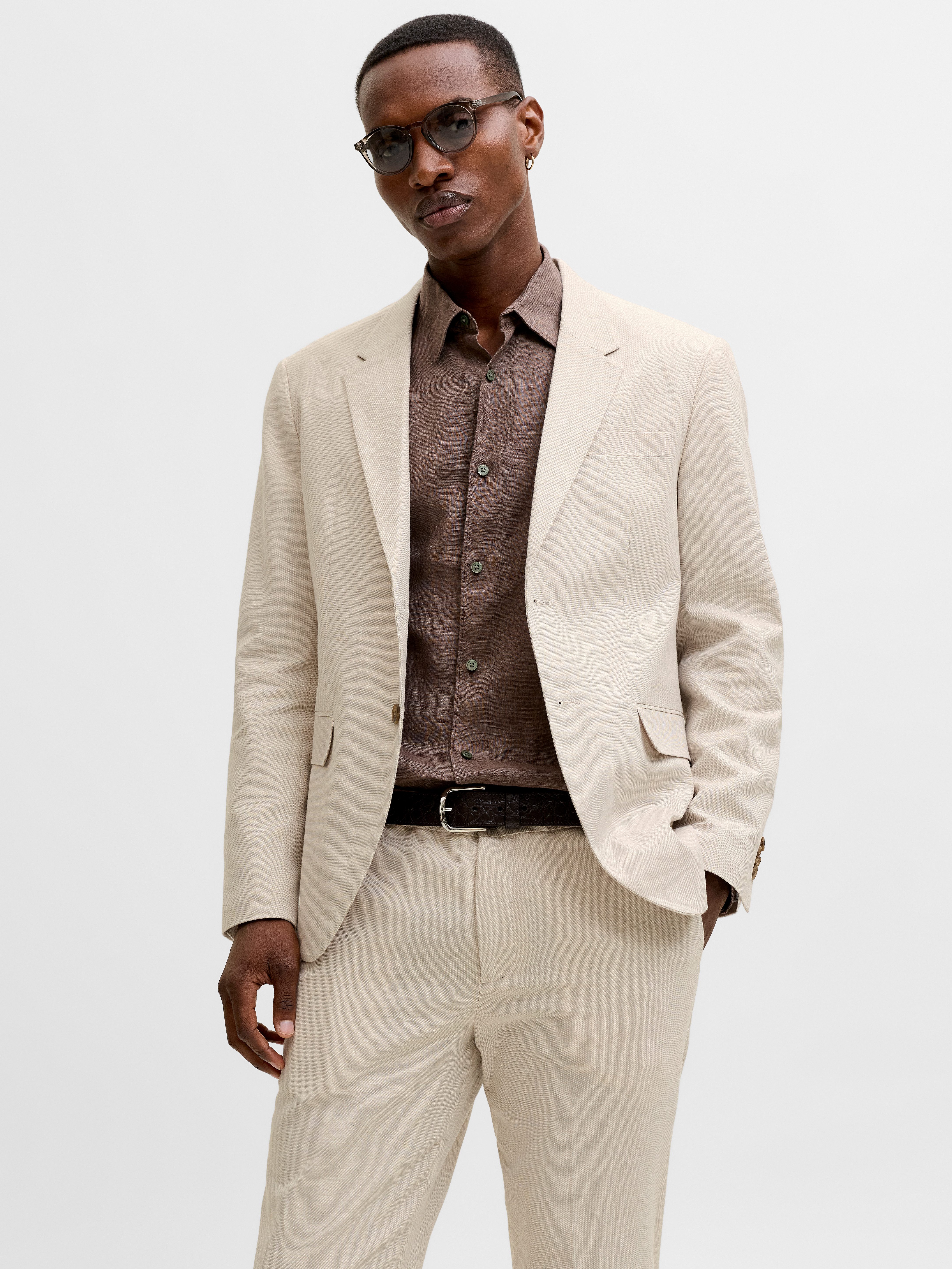 Jack & Jones JPRMARTIN SUMMER BLZ LINEN BLEND NO06 SN Baumwollmischung, slim fit