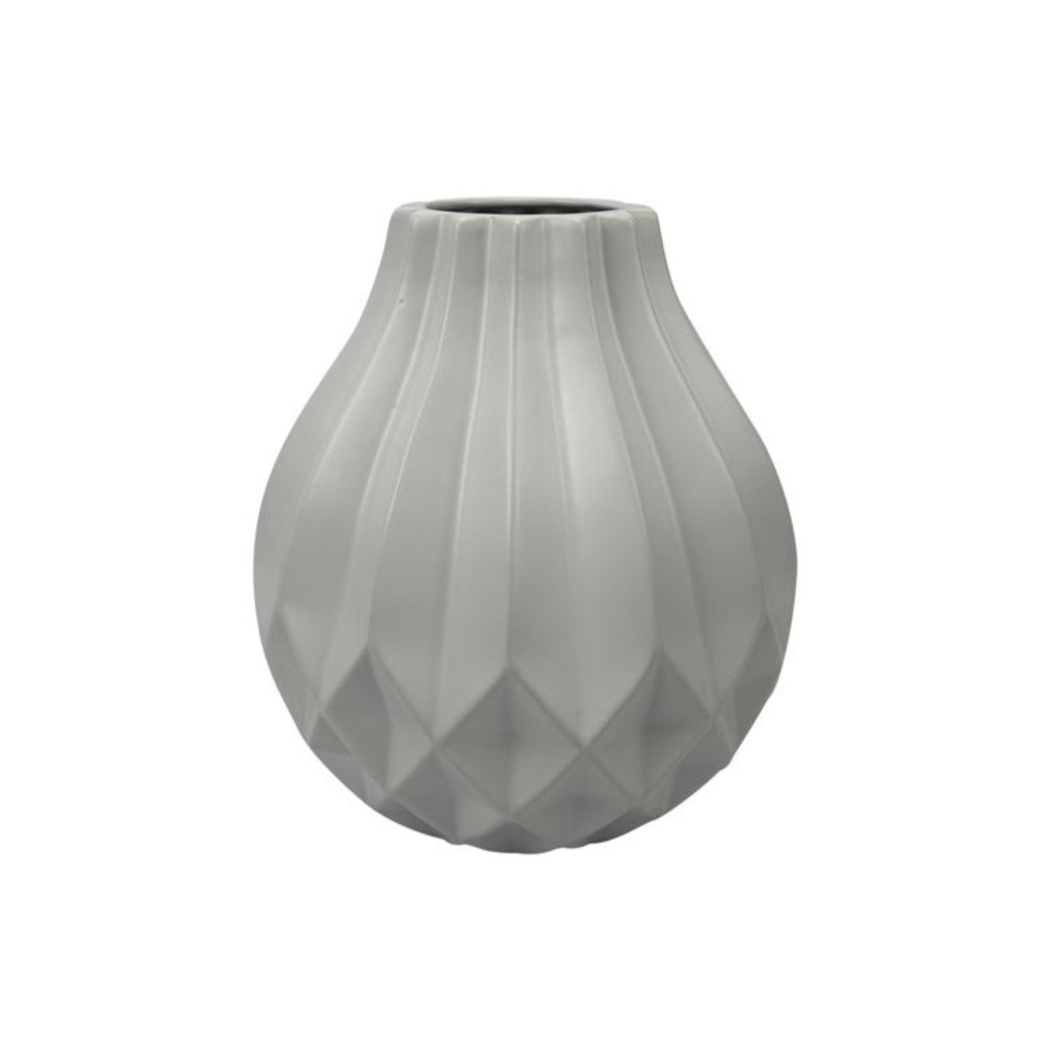 alesvelt Dekovase NORA Moderne hochwertige Keramik Vase Ø22,5X25,5 CM Grau (1-stk)