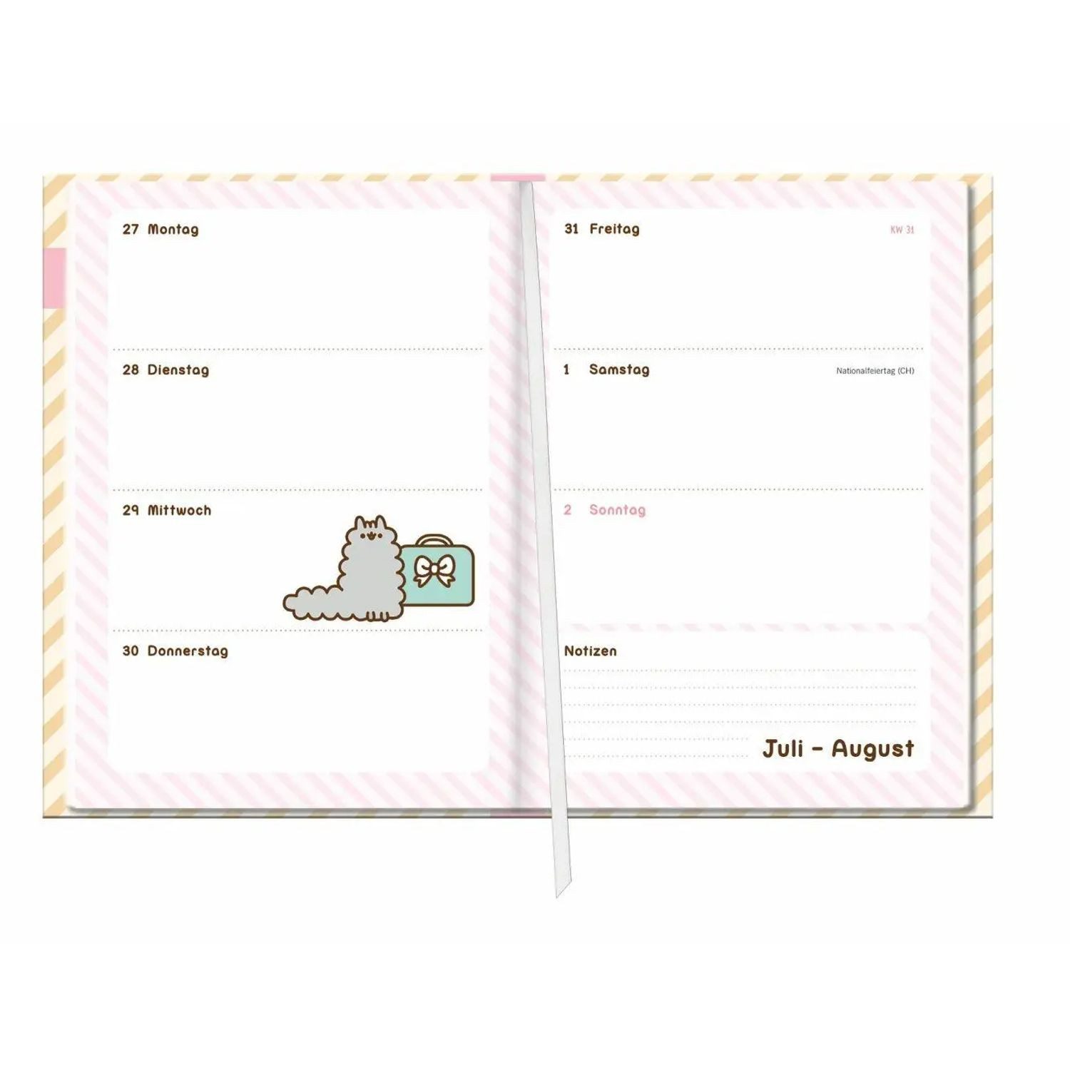 HEYE Monatskalender Pusheen 17-Monats-Kalenderbuch A5 2027 - 17 Monate. Von August 2026...