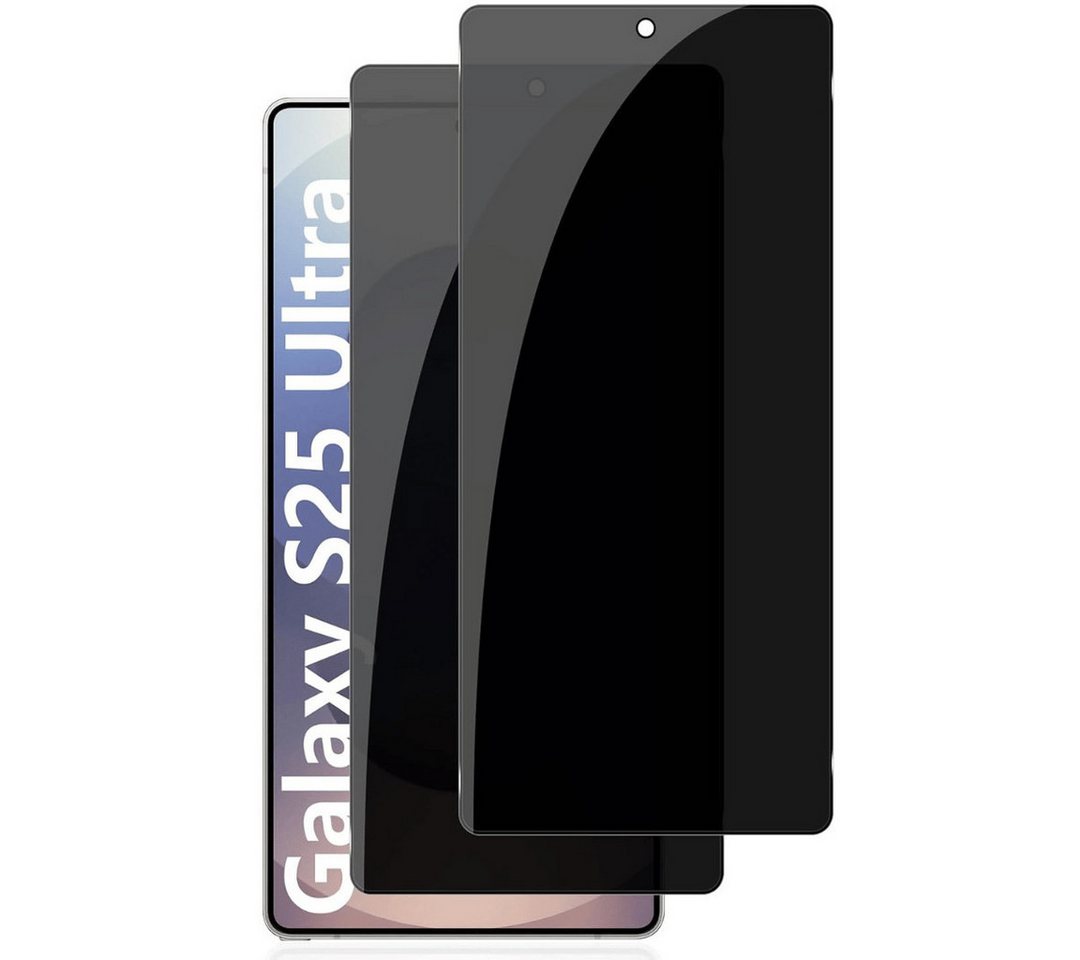 SmartUP Displayschutzglas 2X Schutzglas für Samsung Galaxy S25 Ultra Blickschutz Panzerglas Full für Samsung Galaxy S25 Ultra, Anti-Spy, Sichtschutz