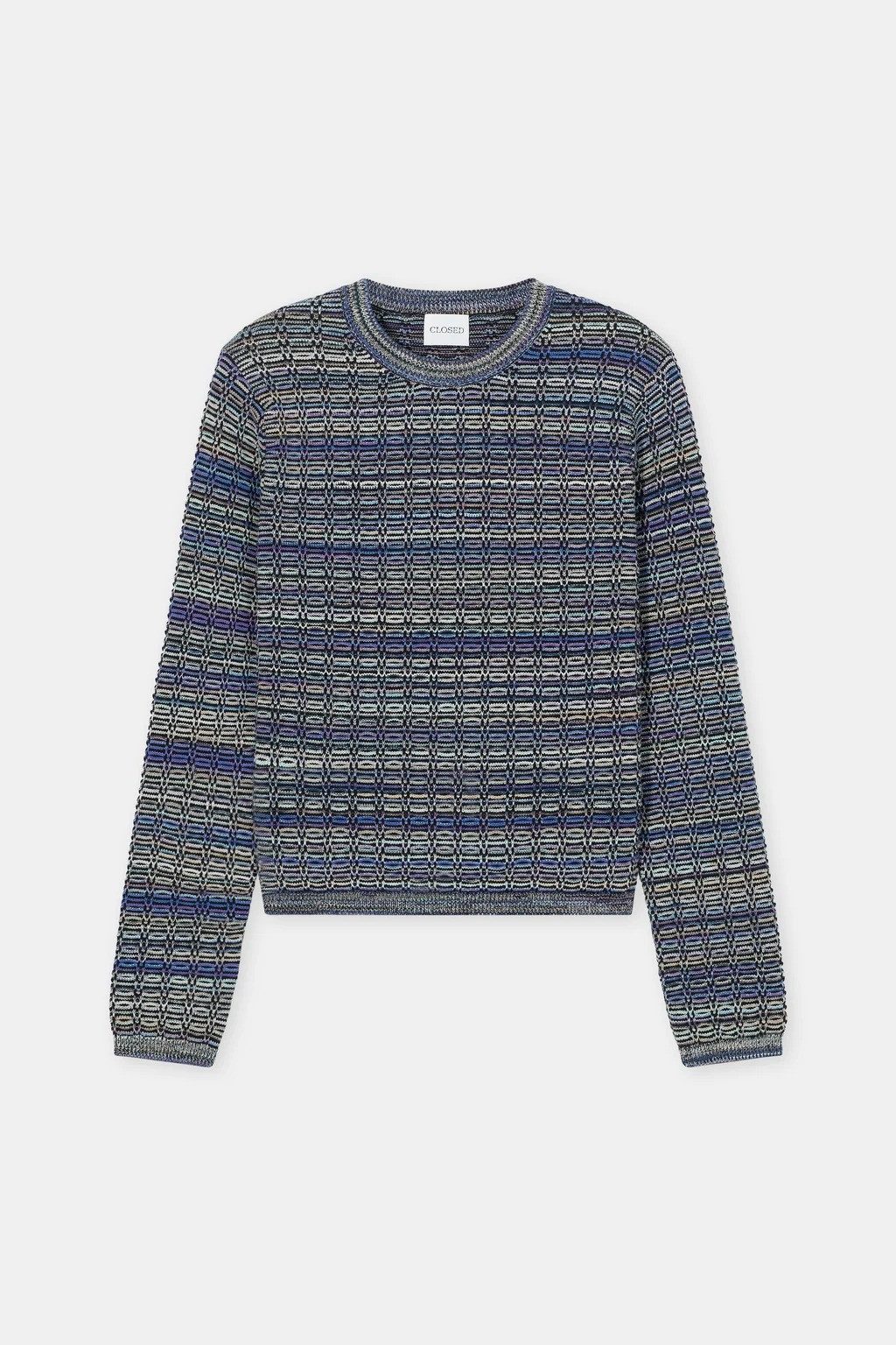 Strickpullover Pullover mit Waffelstruktur - Slim Fit