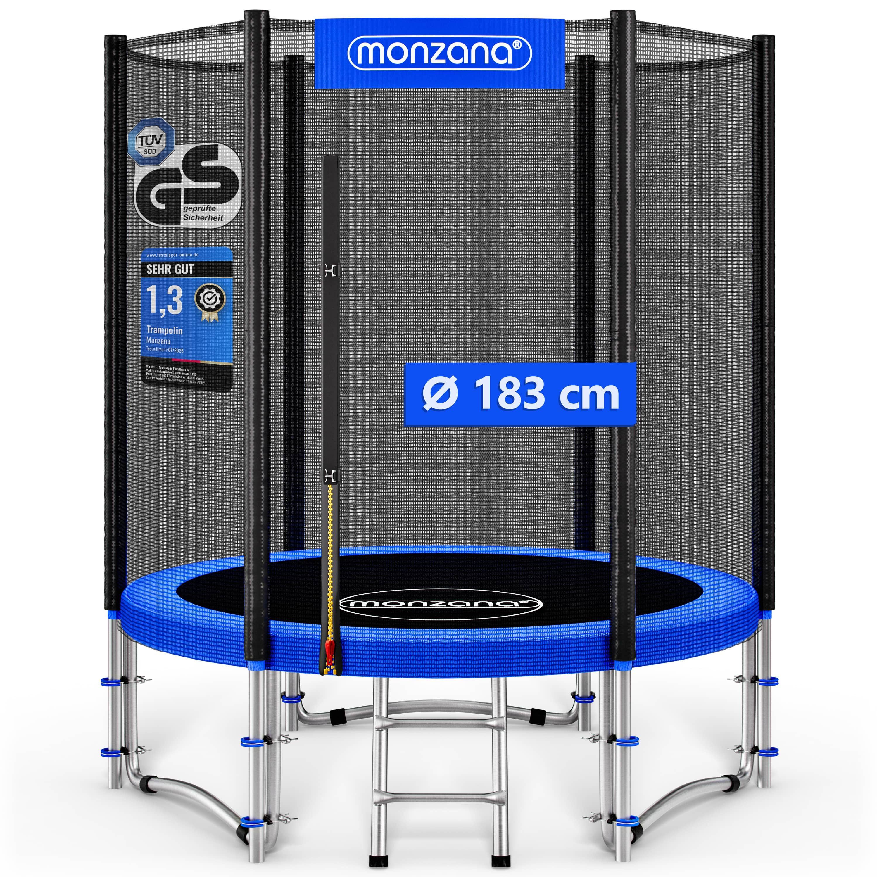 monzana Gartentrampolin, Ø 183 cm, Ø 183 / 244 / 305 / 366 / 427 cm Komplettset TÜV SÜD GS