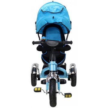 miweba Dreirad-Kinderwagen Kinderdreirad Schieber 7 in 1, blau