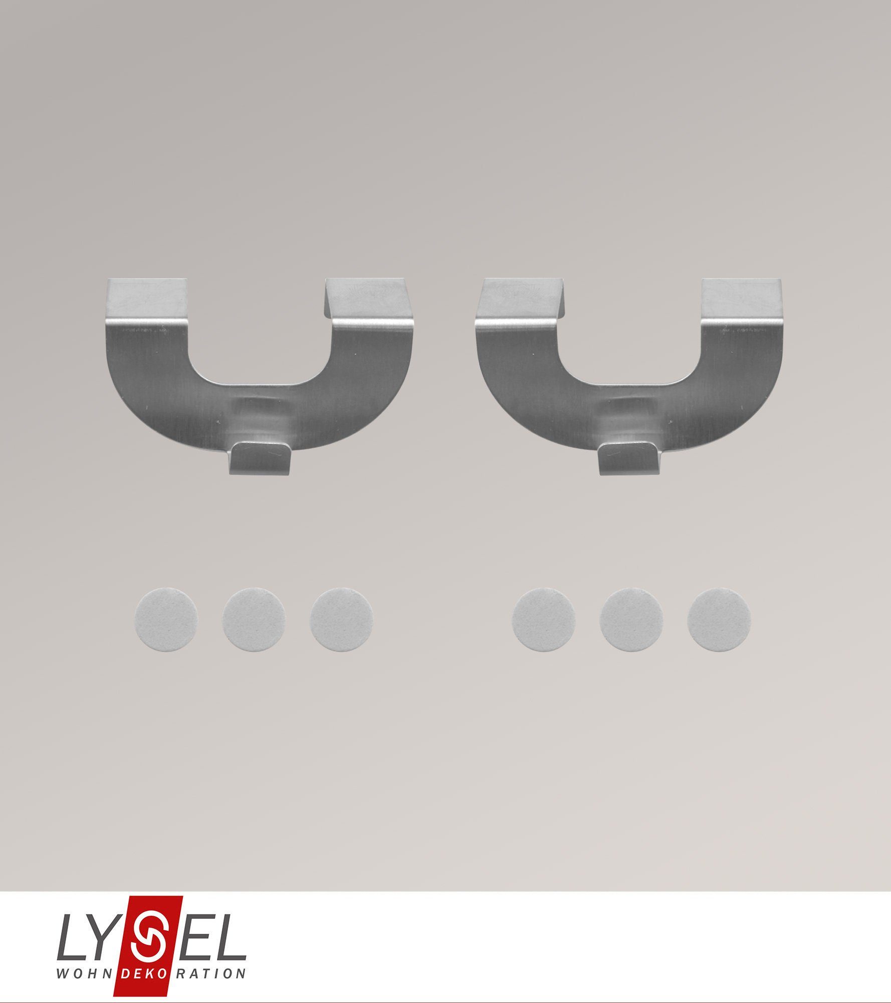 Sichtschutzbefestigung 1 Paar Haken für Ösen, LYSEL®, (2-tlg), HxB 4x7.5cm