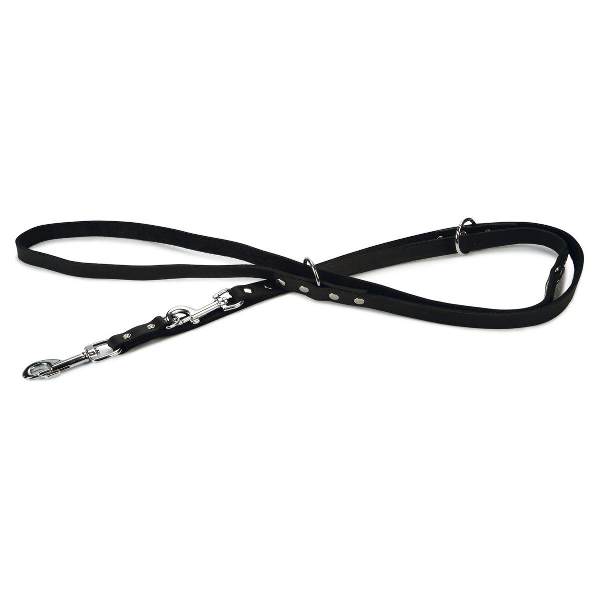 Beeztees Hundeleine Leder, verstellbar schwarz