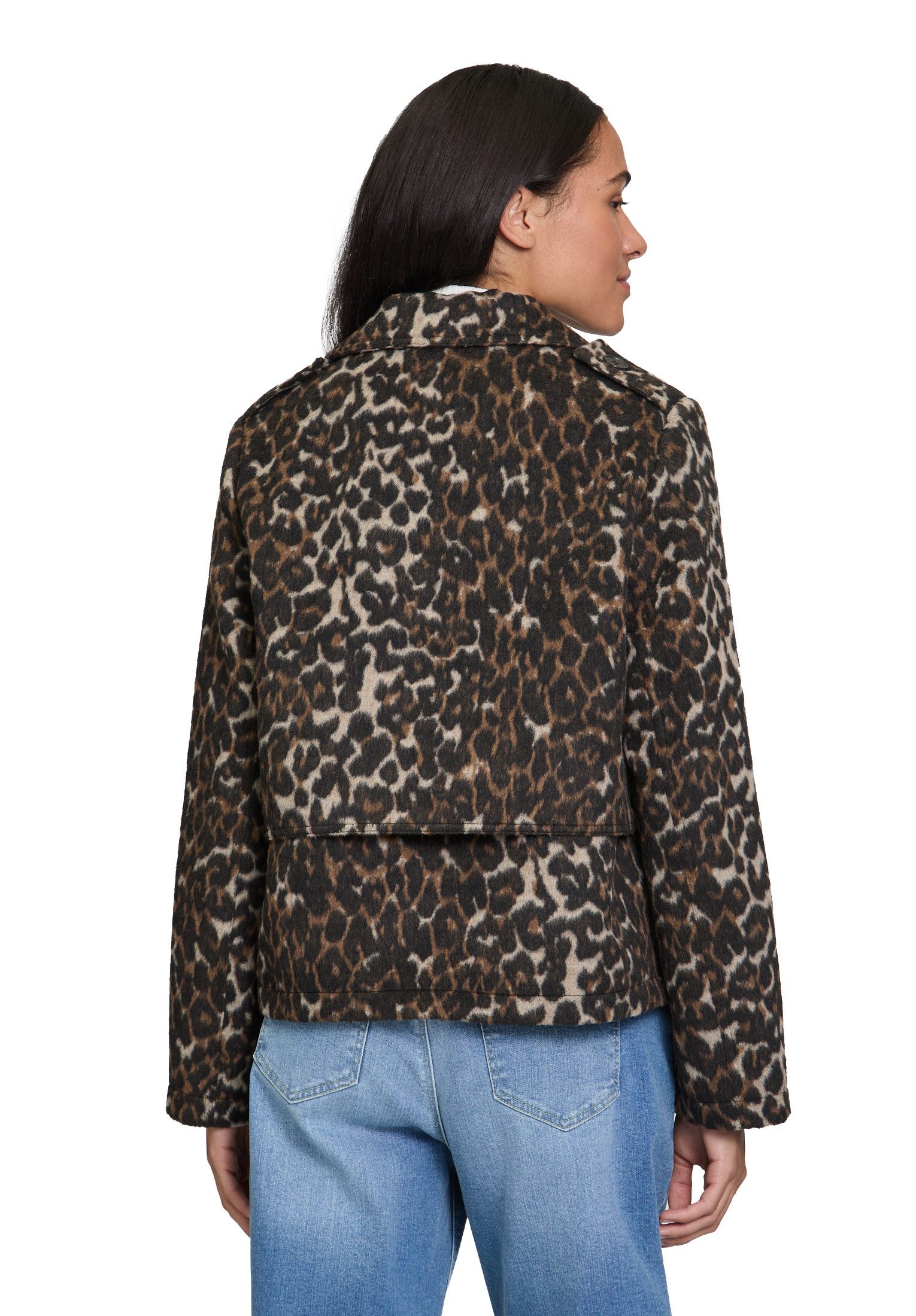 Cartoon Kurzblazer Damen mit Taschen
