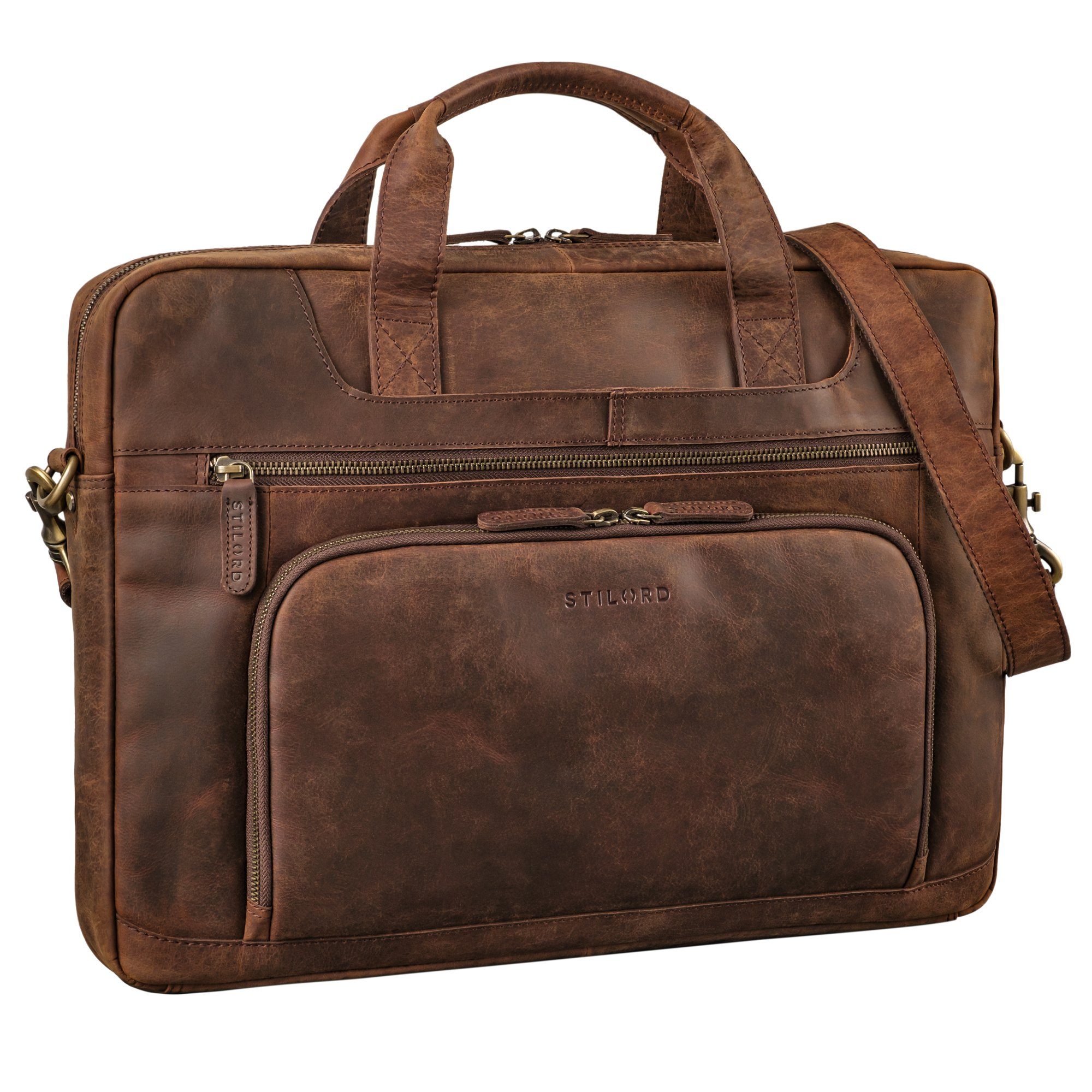 STILORD Laptoptasche "Cyrus" Vintage Laptoptasche 17 Zoll Leder Herren Groß günstig online kaufen