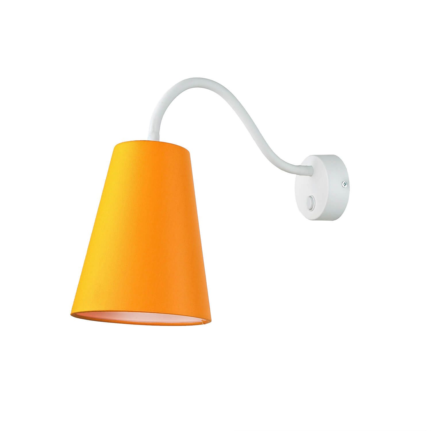 Licht-Erlebnisse Wandleuchte BANTA, ohne Leuchtmittel, Wandlampe Orange mit Schalter verstellbar für Kinder Leseleuchte Lampe