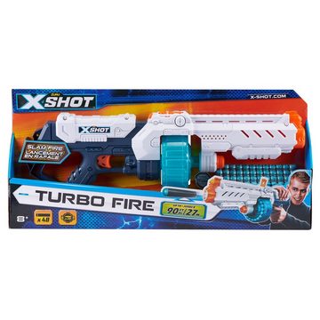 ZURU Blaster Dartblaster X-Shot Turbo Fire, Futuristischer Blaster mit Trommelmagazin.
