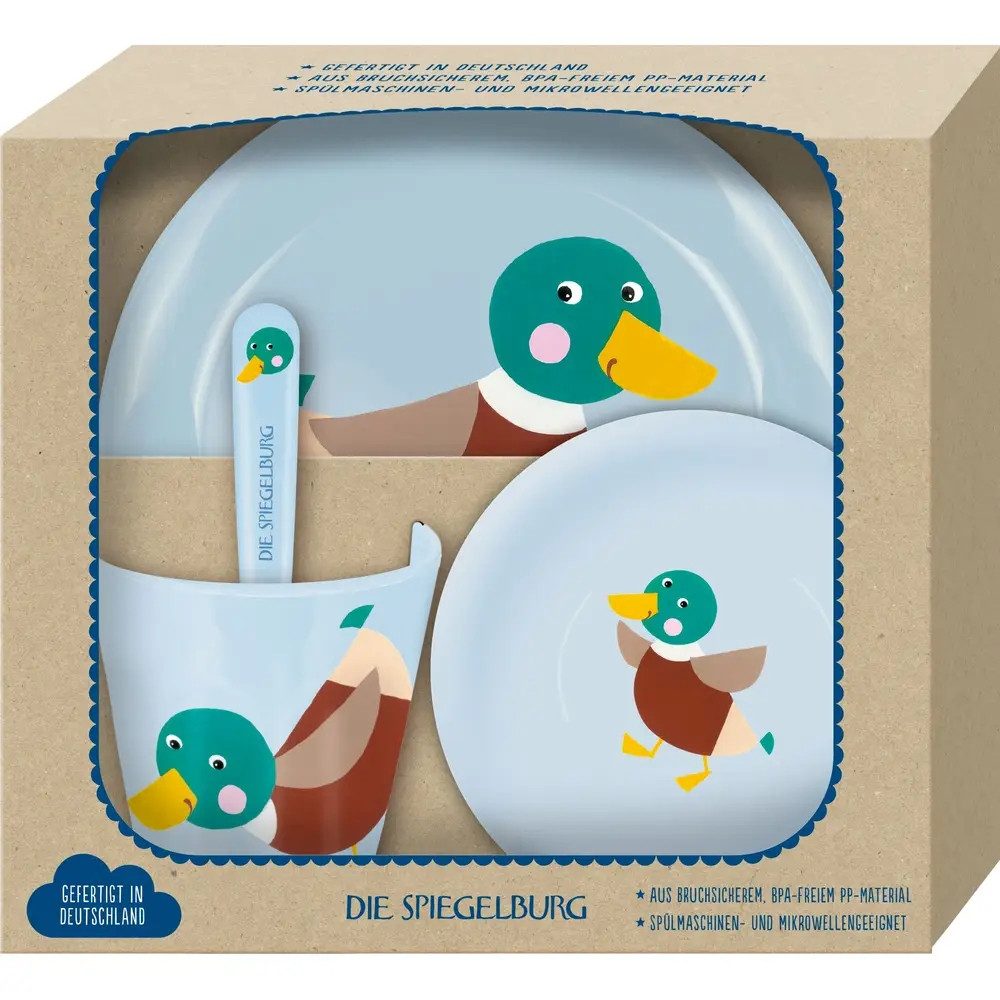COPPENRATH DIE SPIEGELBURG Kindergeschirr-Set Geschirr Geschenkset Ente - Freche Rasselbande