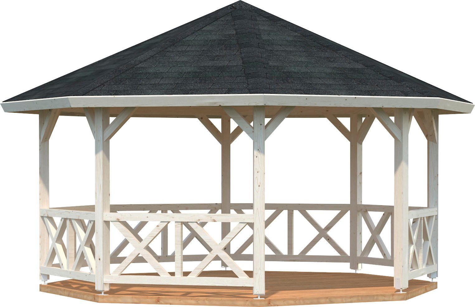 Palmako Holzpavillon Betty, BxT: 551x551 cm, naturbelassen