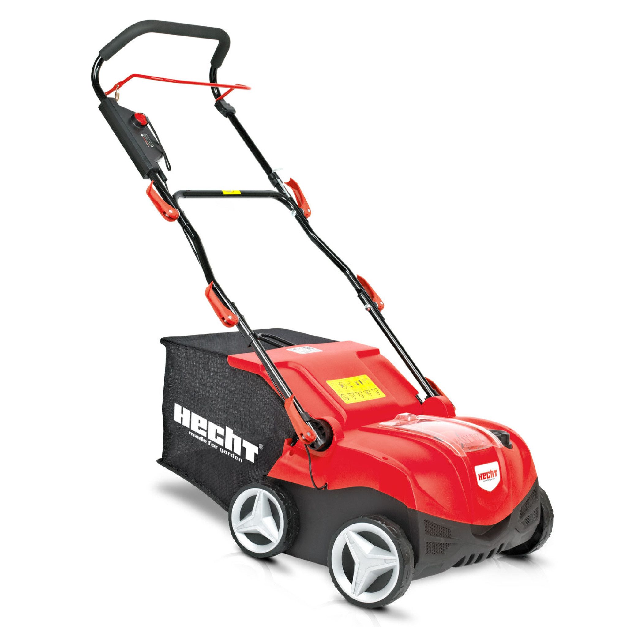 Hecht Akku-Vertikutierer / Lüfter mit 45L Fangkorb, -10 mm bis 5 mm Arbeitstiefe, Akku-Serie 5040, 38 cm Arbeitsbreite, 40V 4Ah