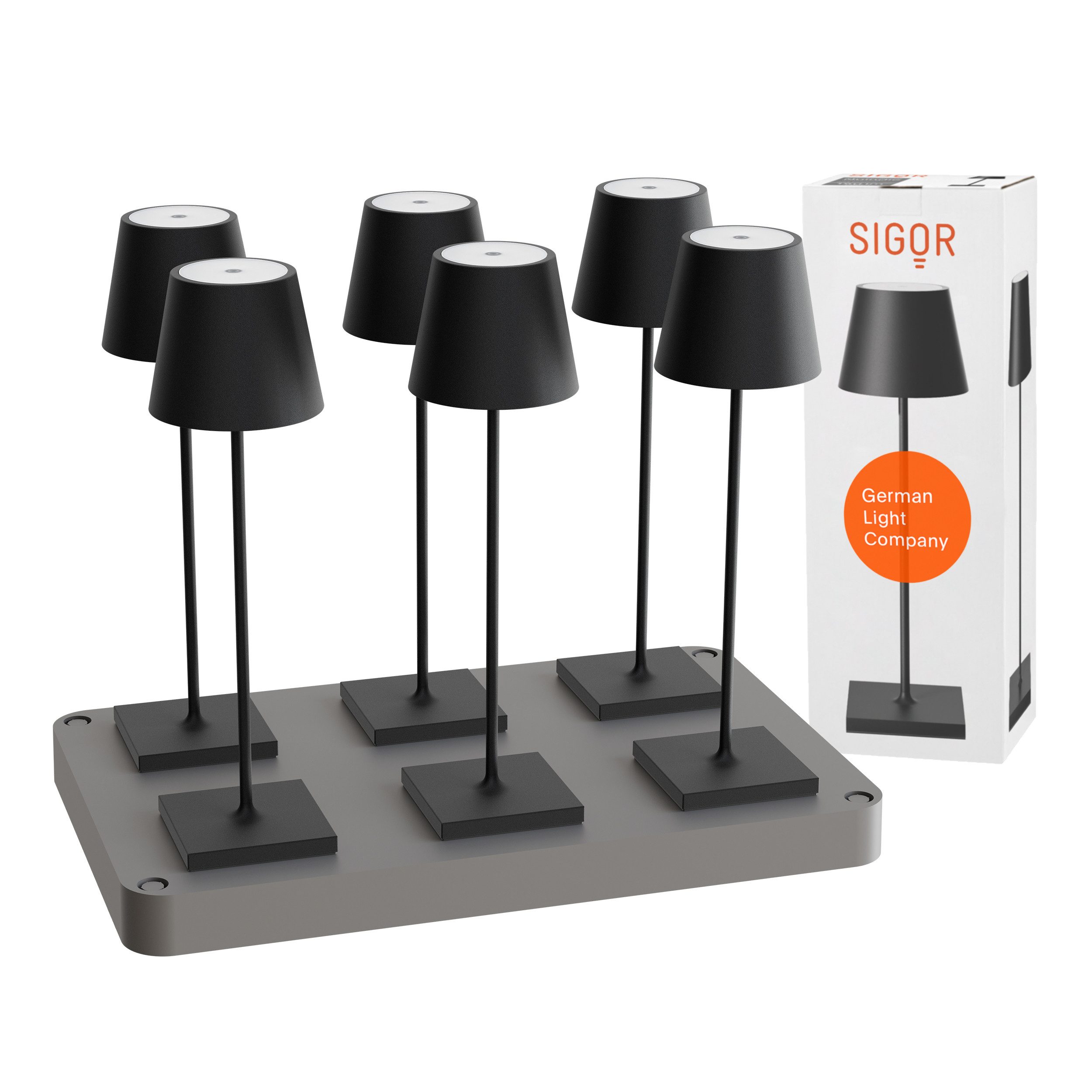 SIGOR LED Tischleuchte, Dimmbar, LED fest integriert, 2.700 + 2.200 K