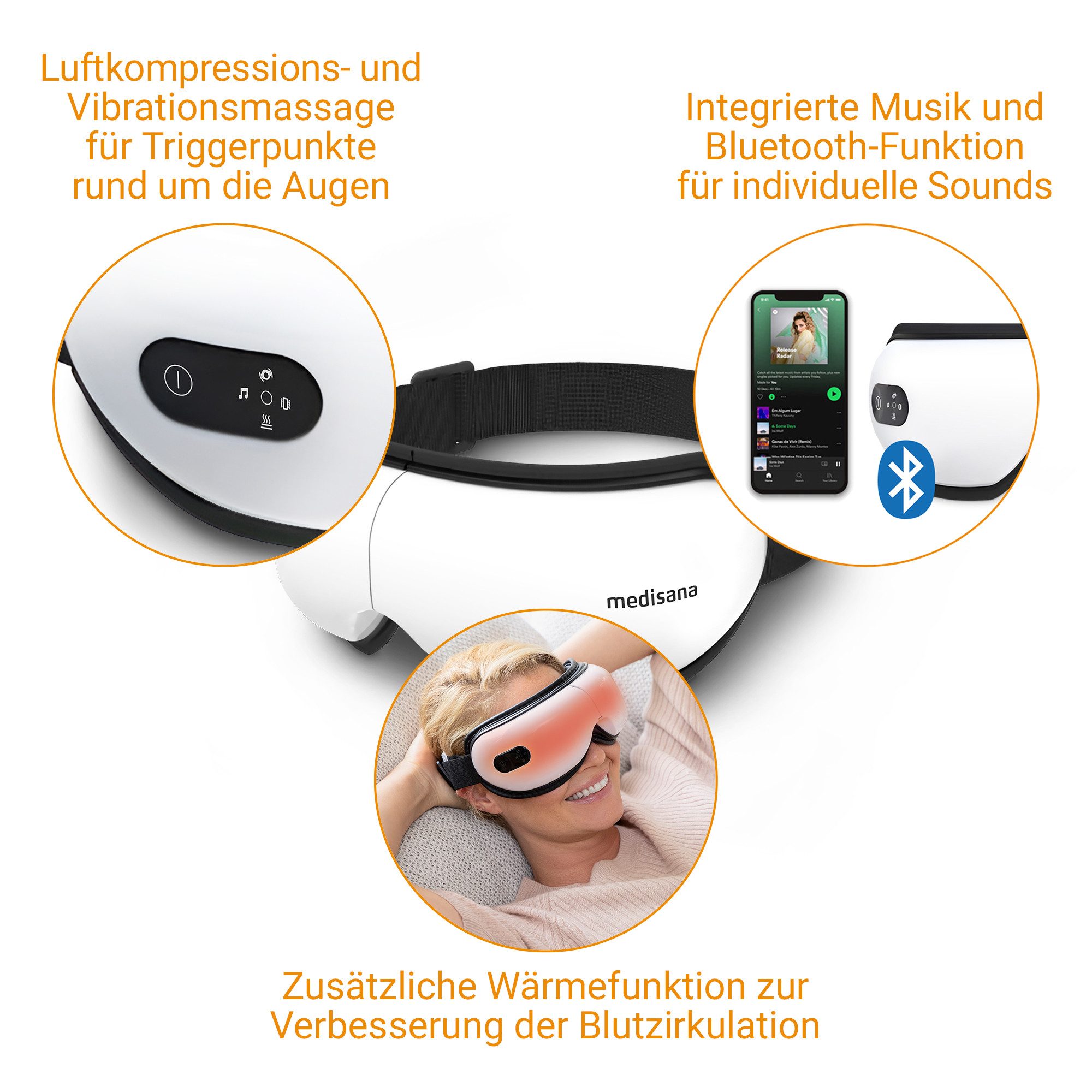medisana Massagegerät EM 100 Augenmassagegerät – Bild 4 von 5
