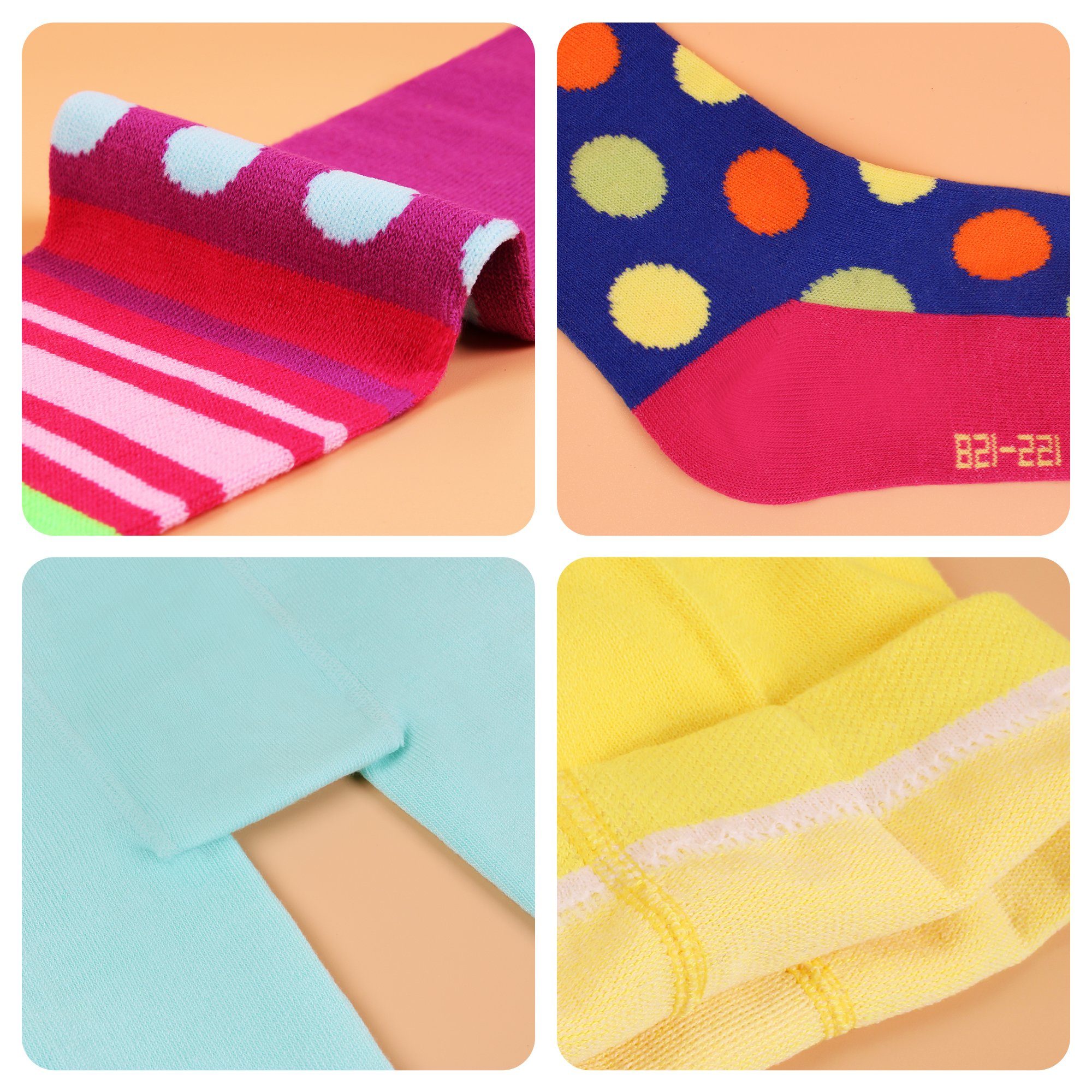 L&K-II Strickstrumpfhose 2728 (6er-Packung) aus Baumwolle mit hübschen Farben und Muster