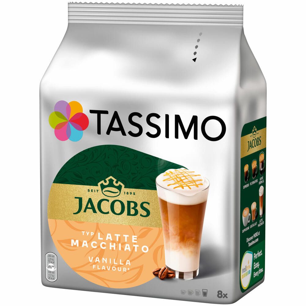 TASSIMO Kaffee Latte Macchiato Vanilla, 16 T-Discs / 8 Portionen
