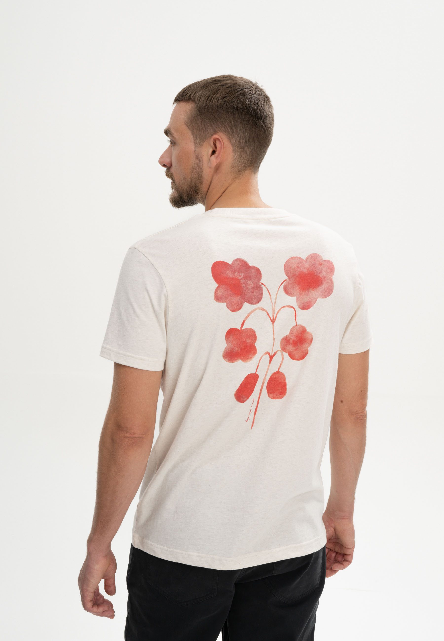 MELA Kurzarmshirt T-Shirt Style Artist Edition Kaja Fein gerippter Kragen