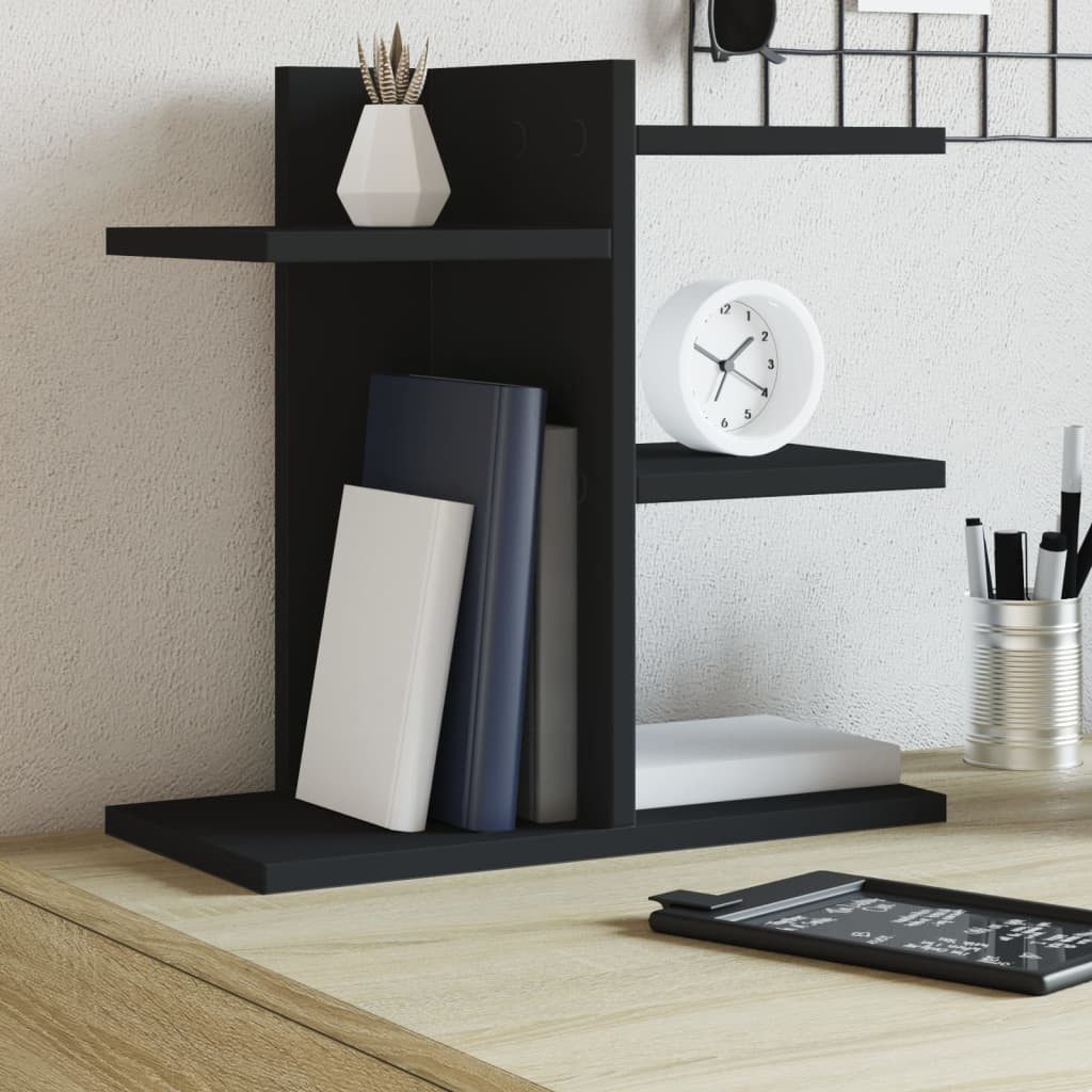 furnicato Schreibtisch-Organizer 42 x 21,5 x 42 cm Schwarz (1 St), Offene Ablagefächer für Büro-Organizer im Arbeitszimmer