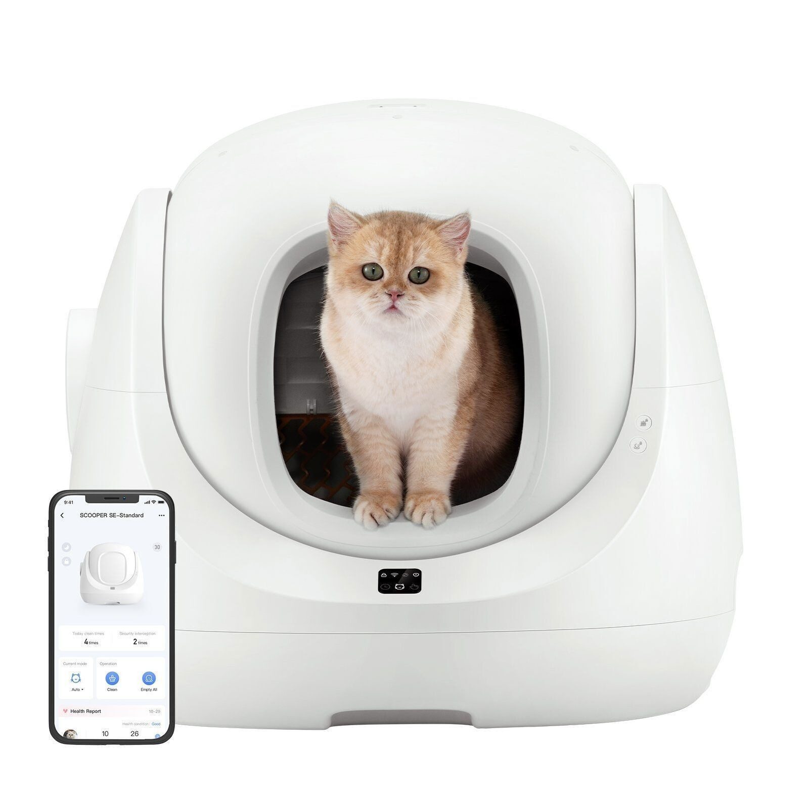 Katzentoilette Katzentoilette Intelligente Selbstreinigend App-Steuerung 65L Katzenkl