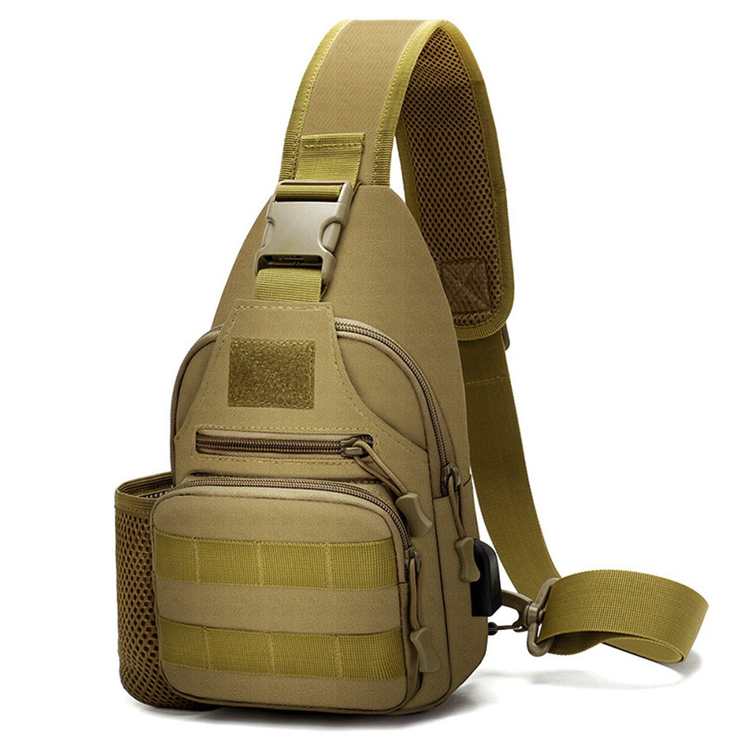 AURIVION Schultertasche Crossbody Umhängetasche mit verstellbarem Schultergurt (Set, 1-tlg., Praktische Tasche für Freizeit, Reise und Alltag), Schultertasche & Rucksack Kombination für unterwegs