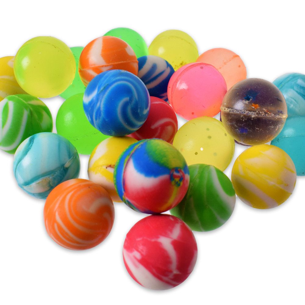 TE-Trend Flummi 25 Stück Gummibälle Dopsball Flummiball 20mm (25-St., 25er Set), Tolle bunte Gummibälle