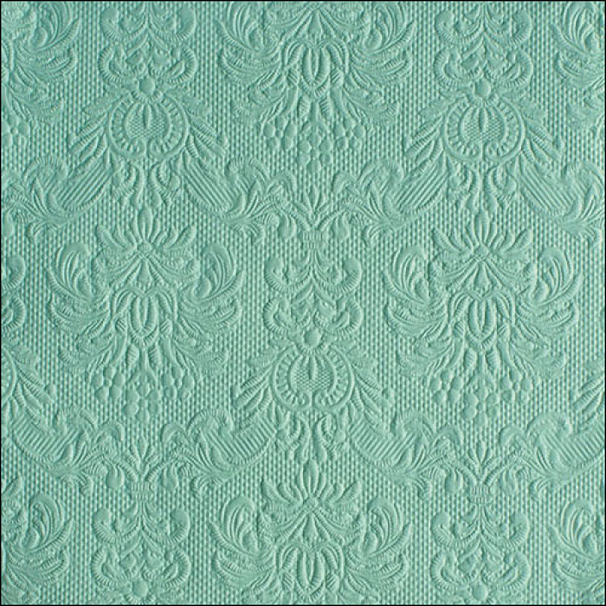 Ambiente Luxury Paper Products Papierserviette, Servietten Papier 33x33cm Elegance geprägt 15 Stück Helltürkis