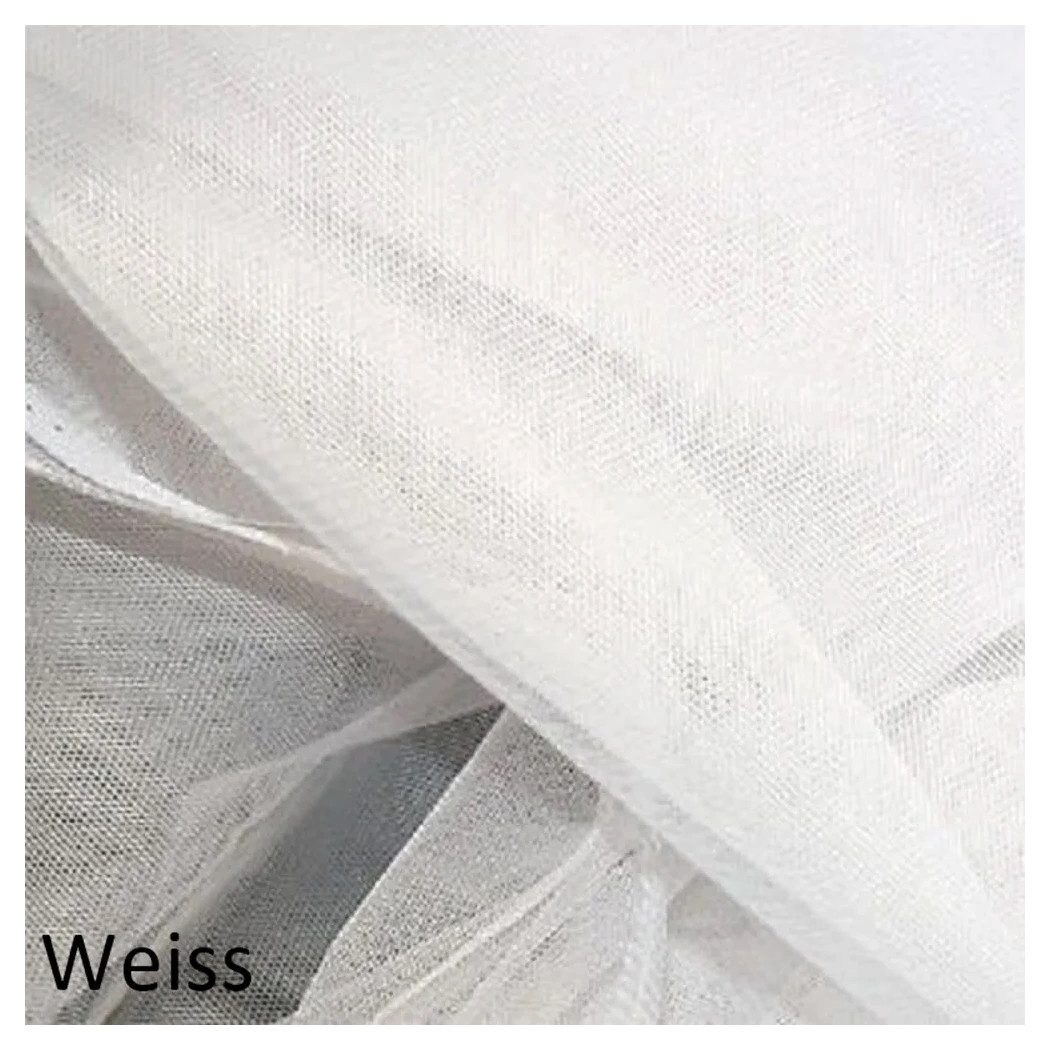 Jirex Trading Company Stoff Tüll Stoff Petticoat Tütü Meterware Deko 150cm breit 2-Way Stretch