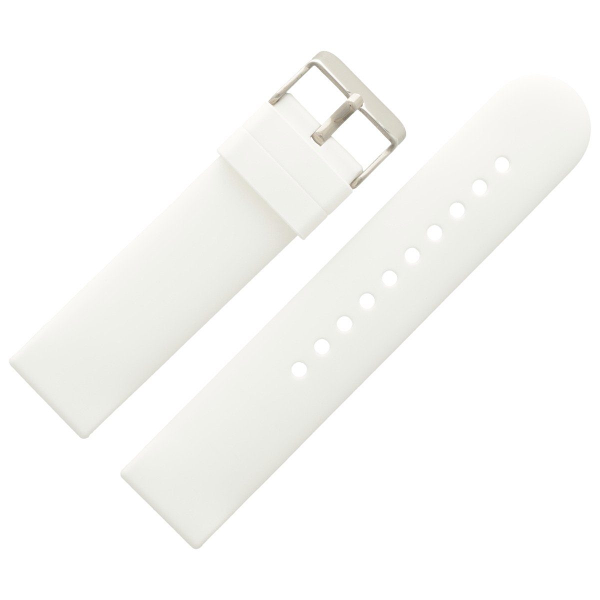 MARBURGER Uhrenarmband 20mm Silikon Fitness Smartwatch XS Extra Kurz Weiss