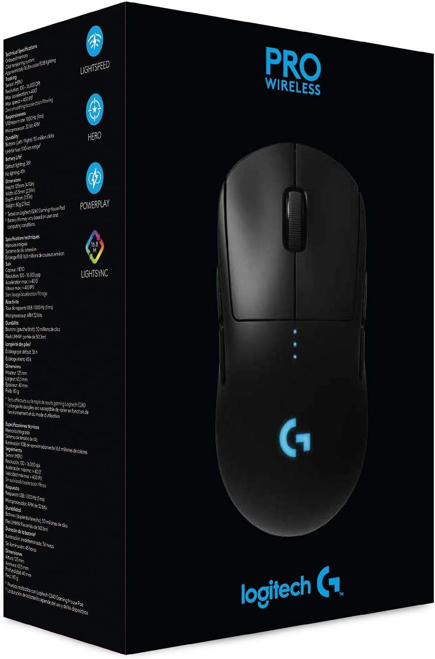 Logitech G G PRO Wireless Profi Gaming-Maus mit 25K DPI Sensor Mäuse (Funk, 25000 dpi)