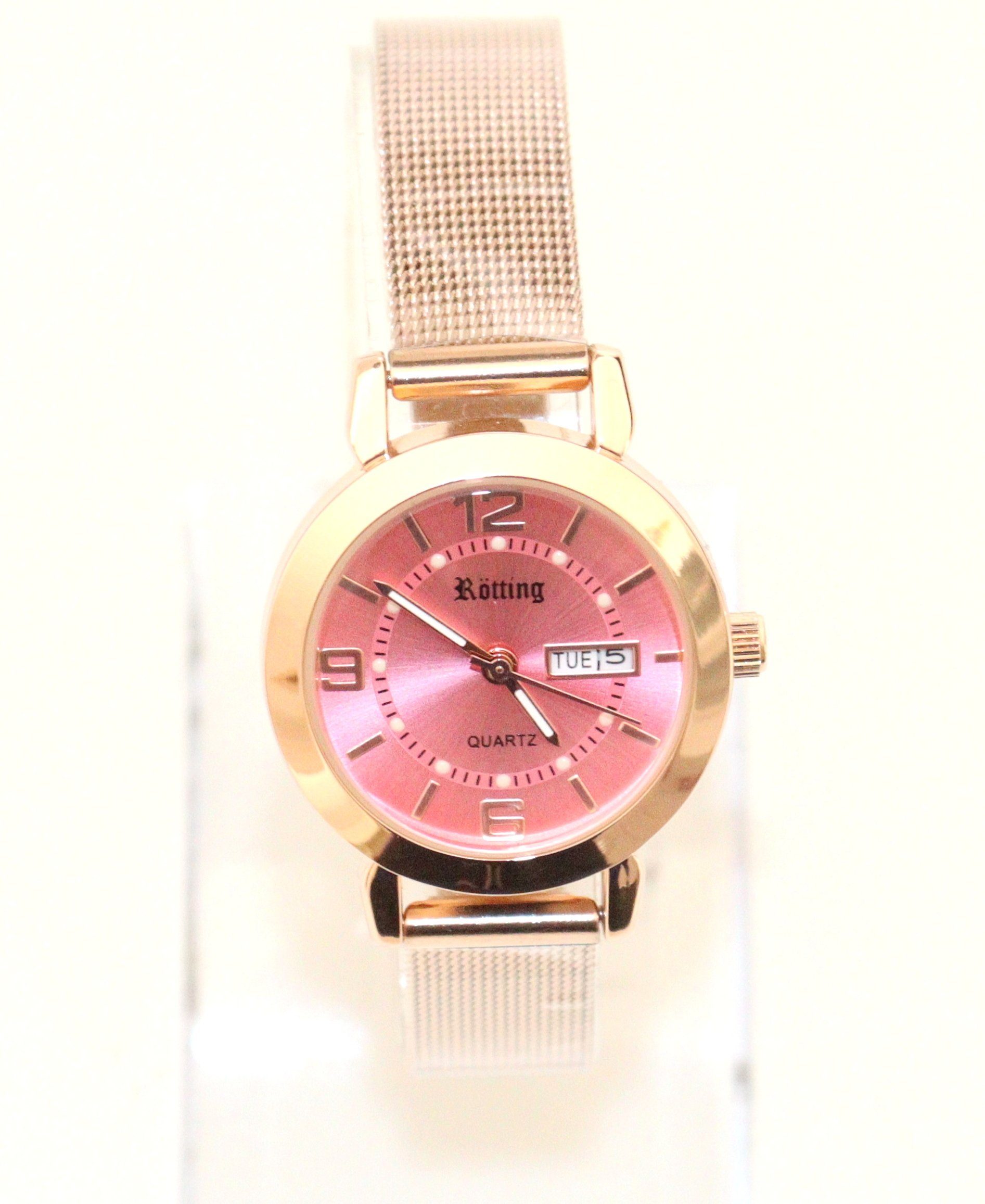 Rötting Design Quarzuhr Damenuhr Quarz rosa günstig online kaufen