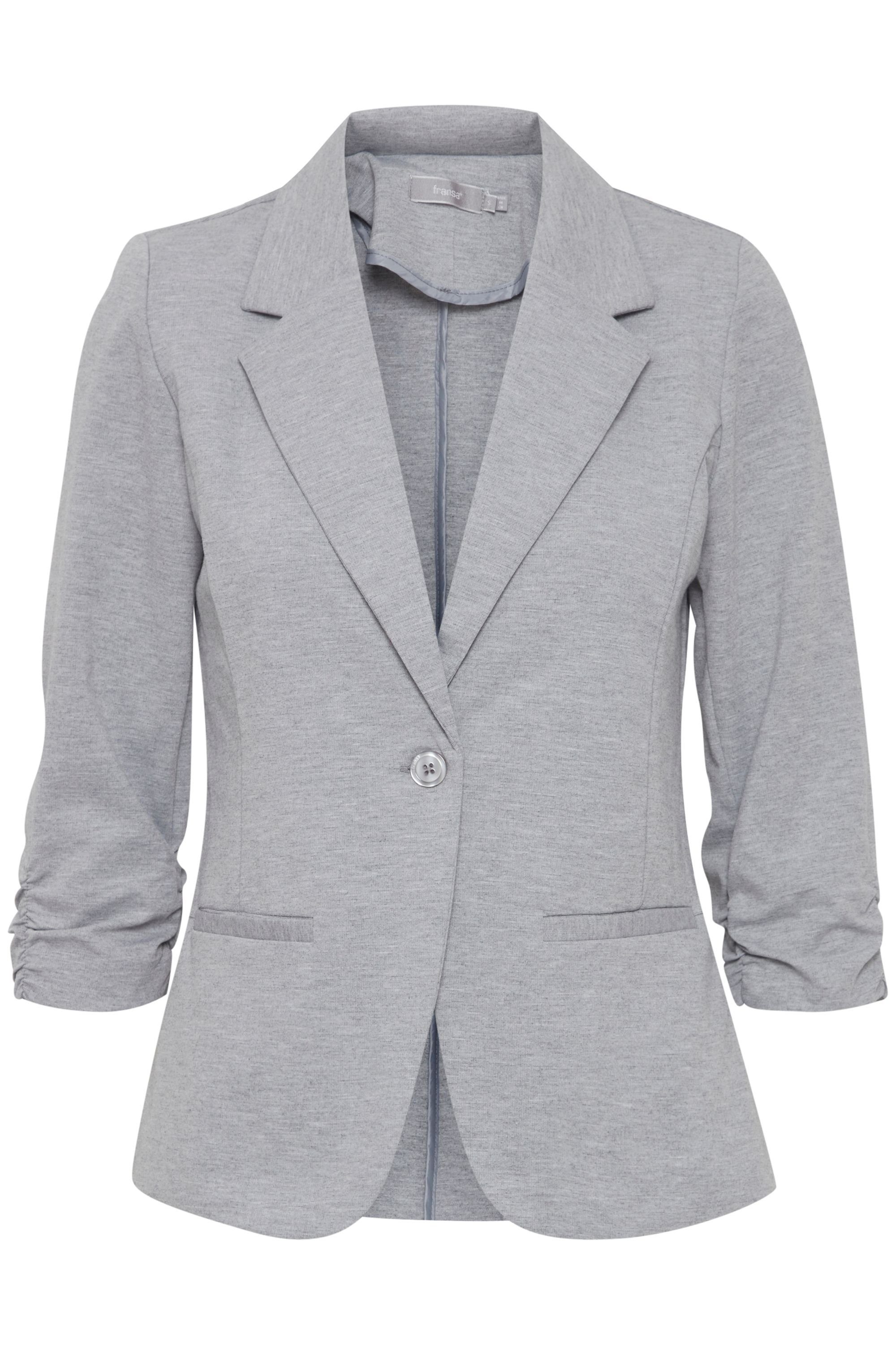 Melange Blazer Kurzblazer Fransa 1 fransa Zablazer Grey