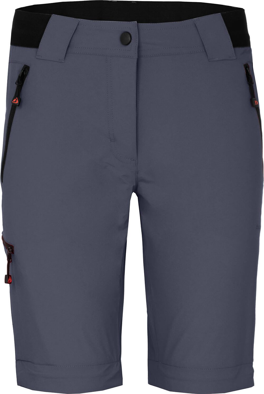 Bergson Outdoorhose VIDAA COMFORT Zipp Off (slim) Damen Wanderhose, leicht strapazierfähig, Normalgrößen, grau/blau