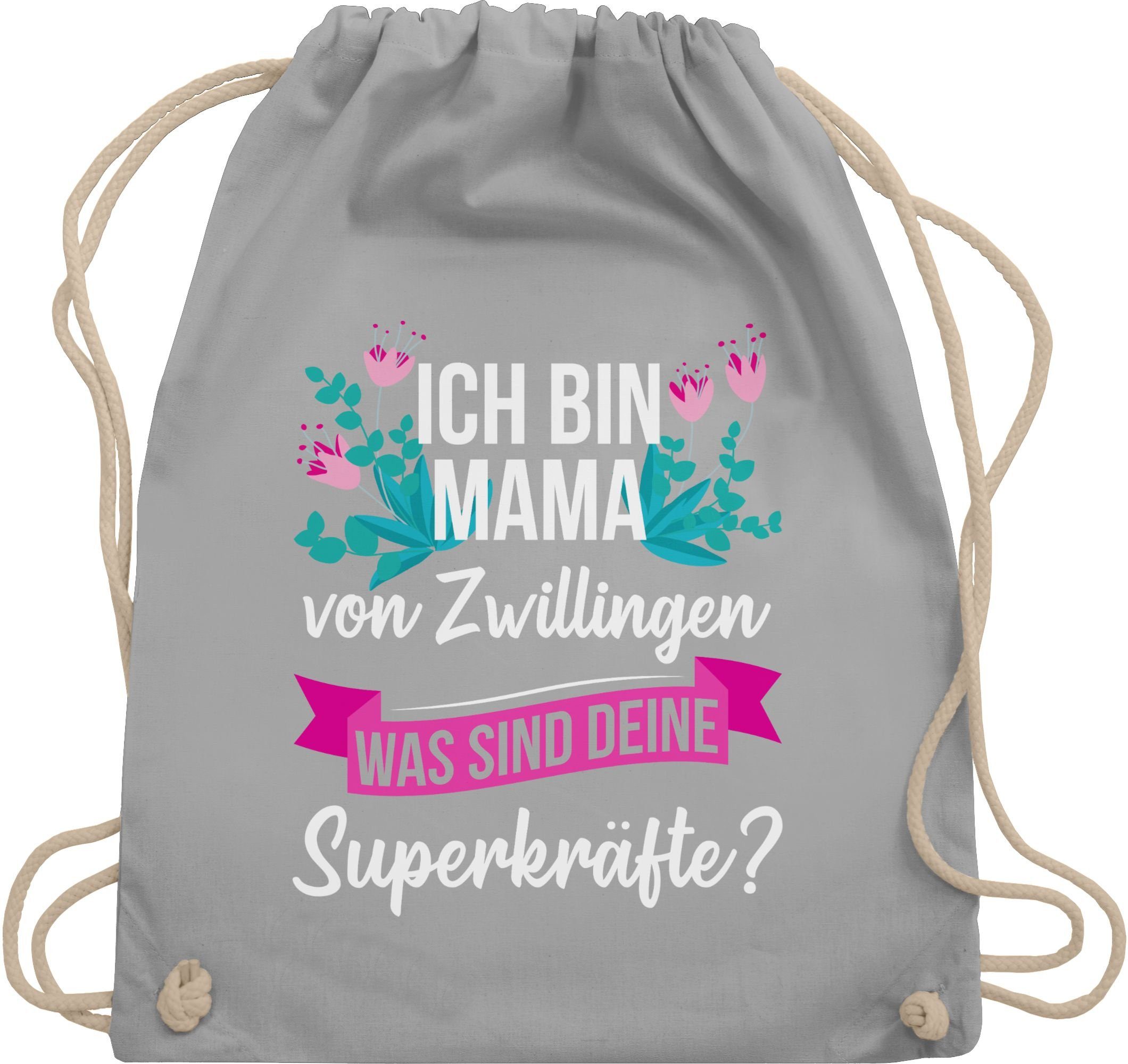 Turnbeutel Ich bin Mama von Zwillingen was sind deine Superkräfte