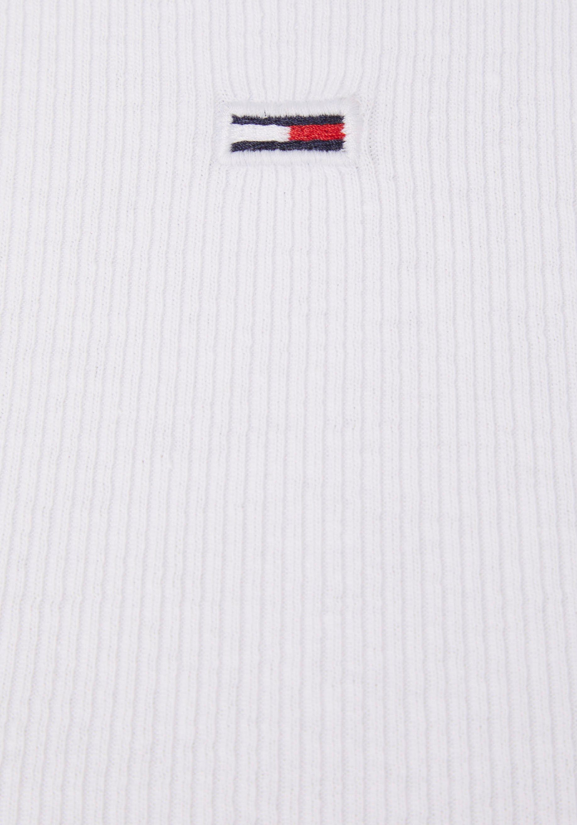 Tommy Jeans Rundhalsshirt TJW RIB White Logo-Flag ESSENTIAL mit TANK