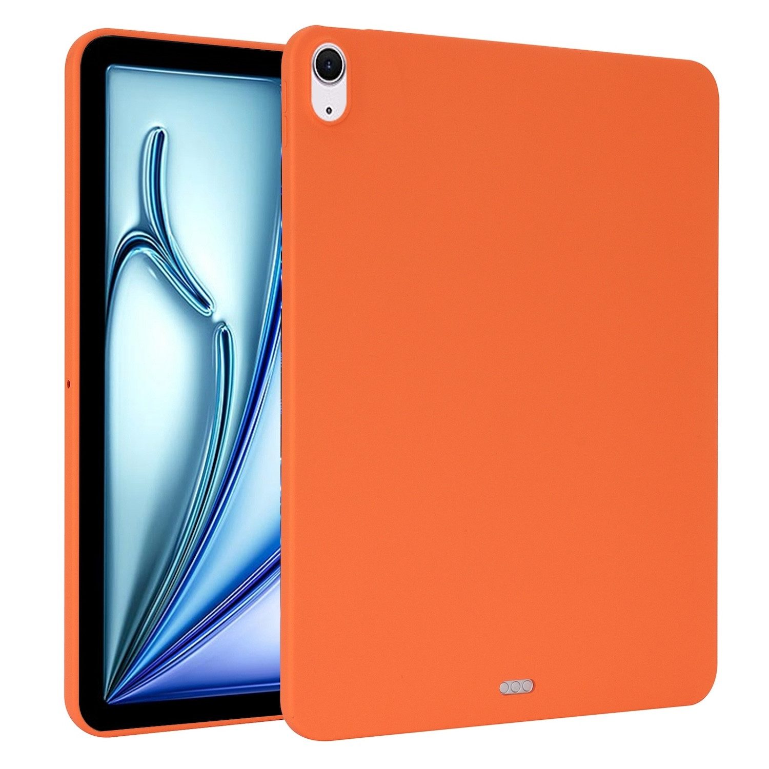 Wigento Tablet-Hülle Für Apple iPad Air 11 Zoll 2025 / 2024 TPU Silikon Hülle dünn Orange